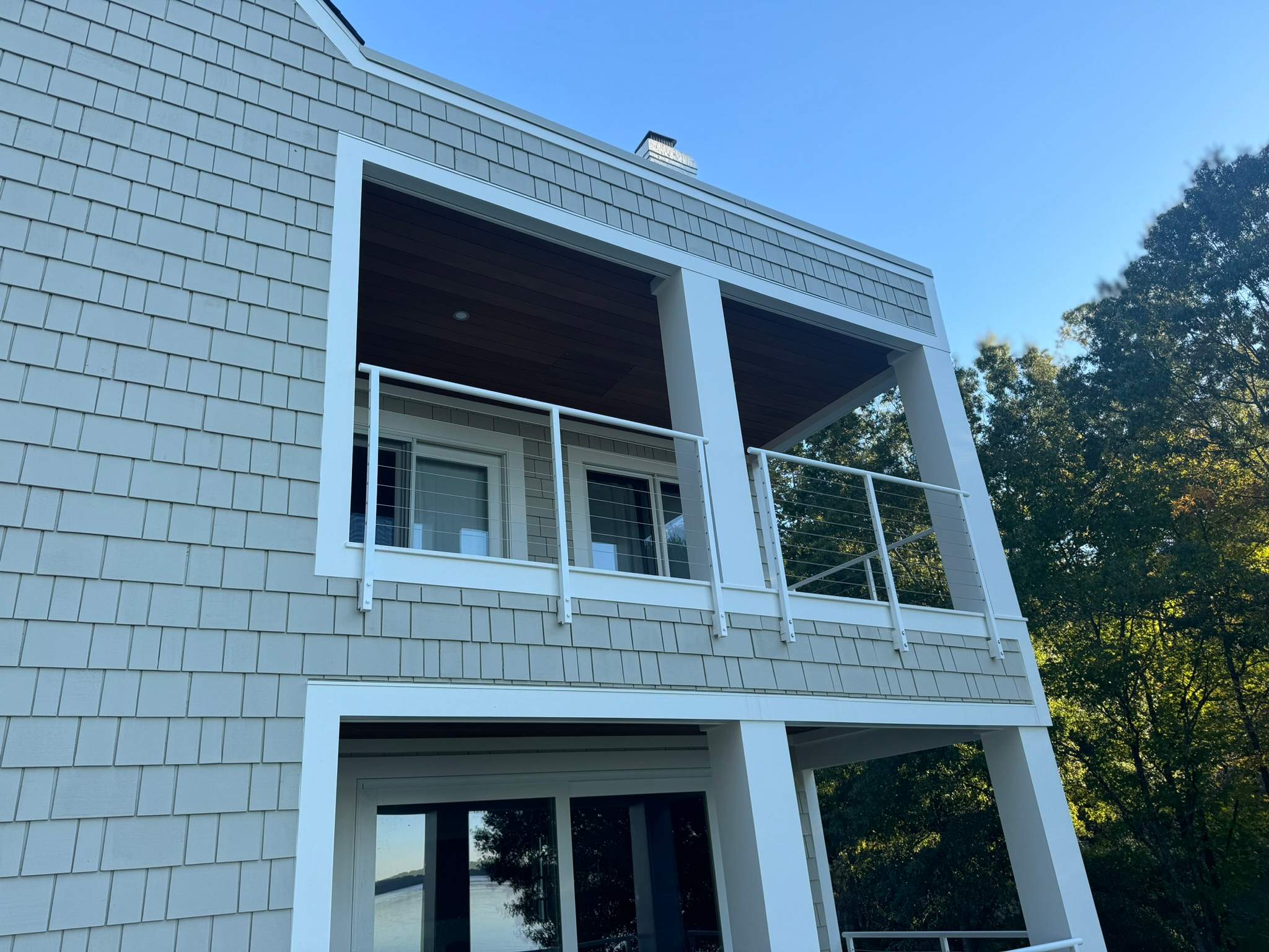 Custom Aluminum Cable Railing System – Face Mounted – Lorton, VA by Capitol Iron Works