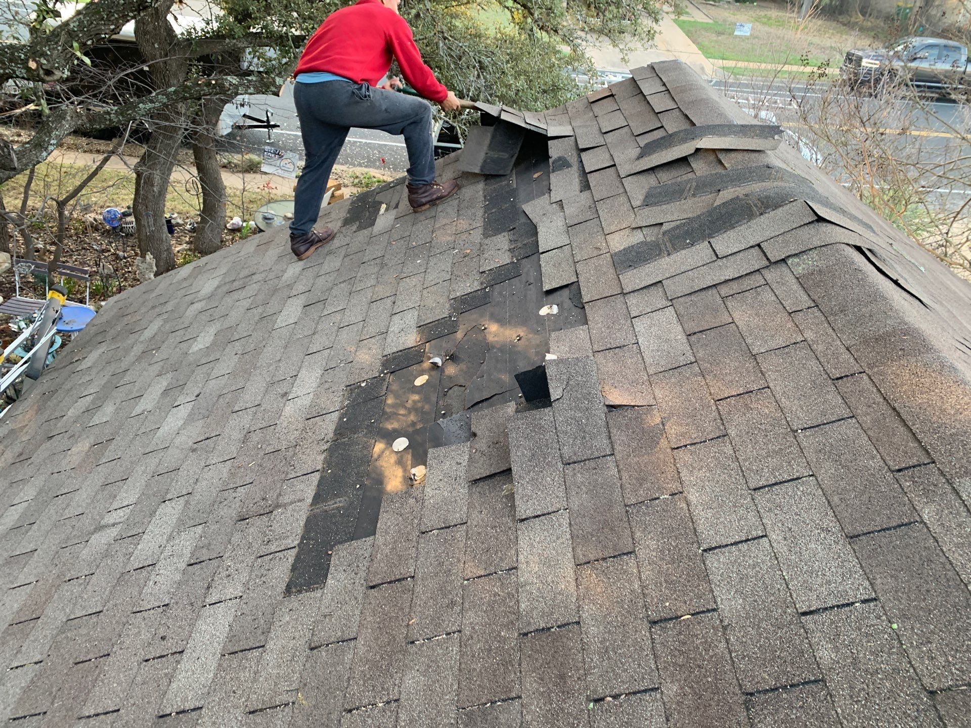 Cedar Park Roofing Replacement With Malarkey Vista AR Shingles and Decking Repair by Caliber Restoration LLC