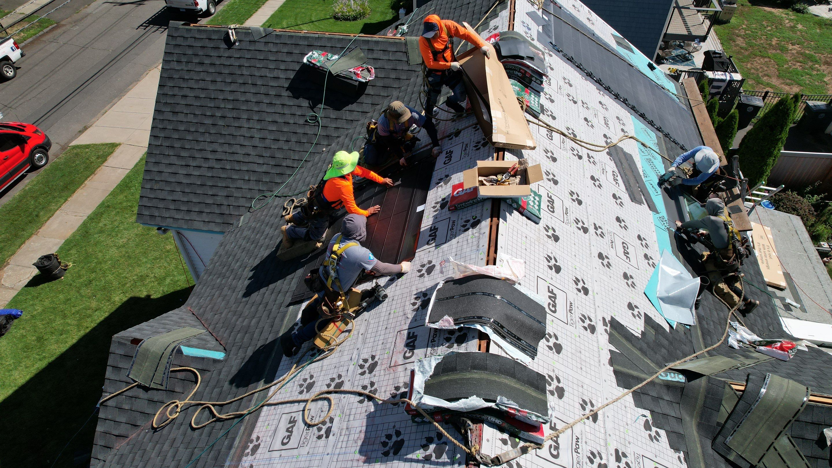 Where integrity meets innovation: Our very first installation of GAF energy timberline solar shingles by DiGiorgi Roofing and Siding Inc