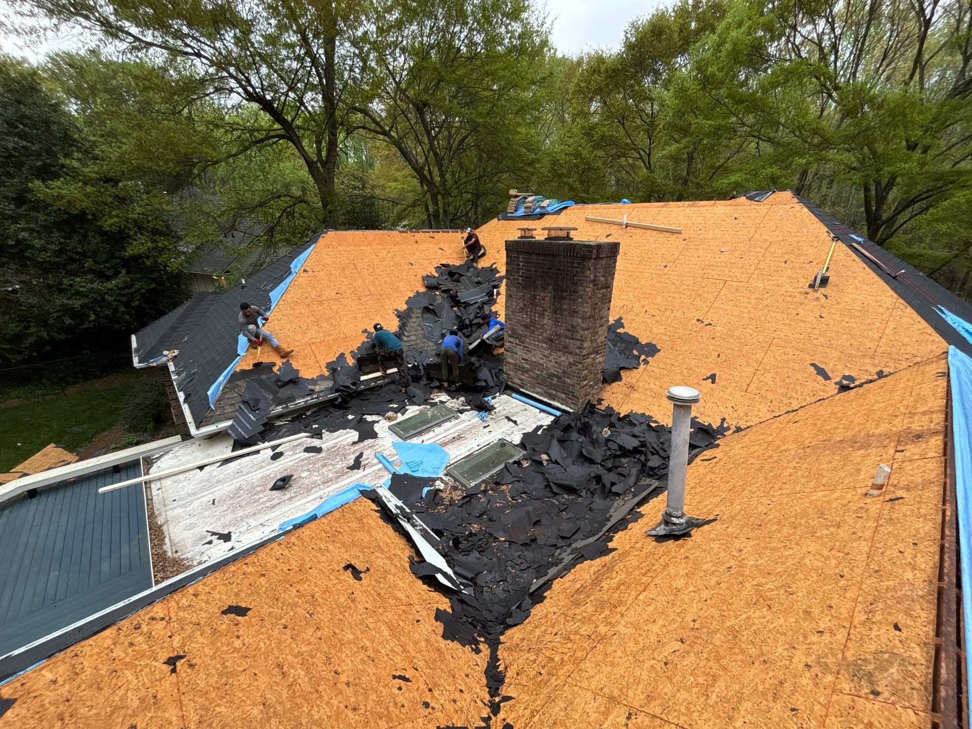 Spartanburg Residential Roof Replacement with Architectural Shingles and Skylights by Roofers LLC