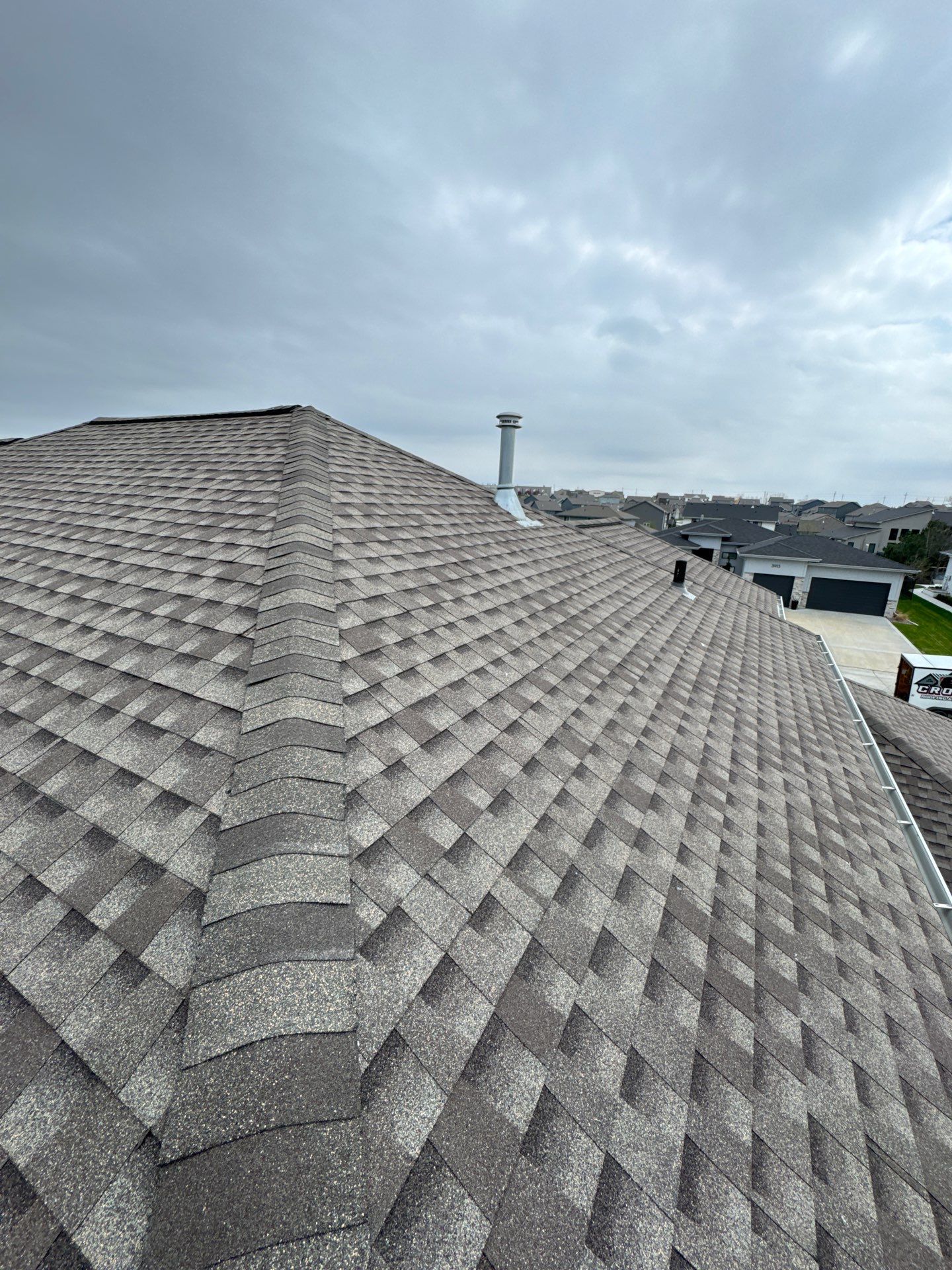 Residential Roof Restoration and Interior Ceiling Leak Repair in Omaha by Crows Roofing LLC