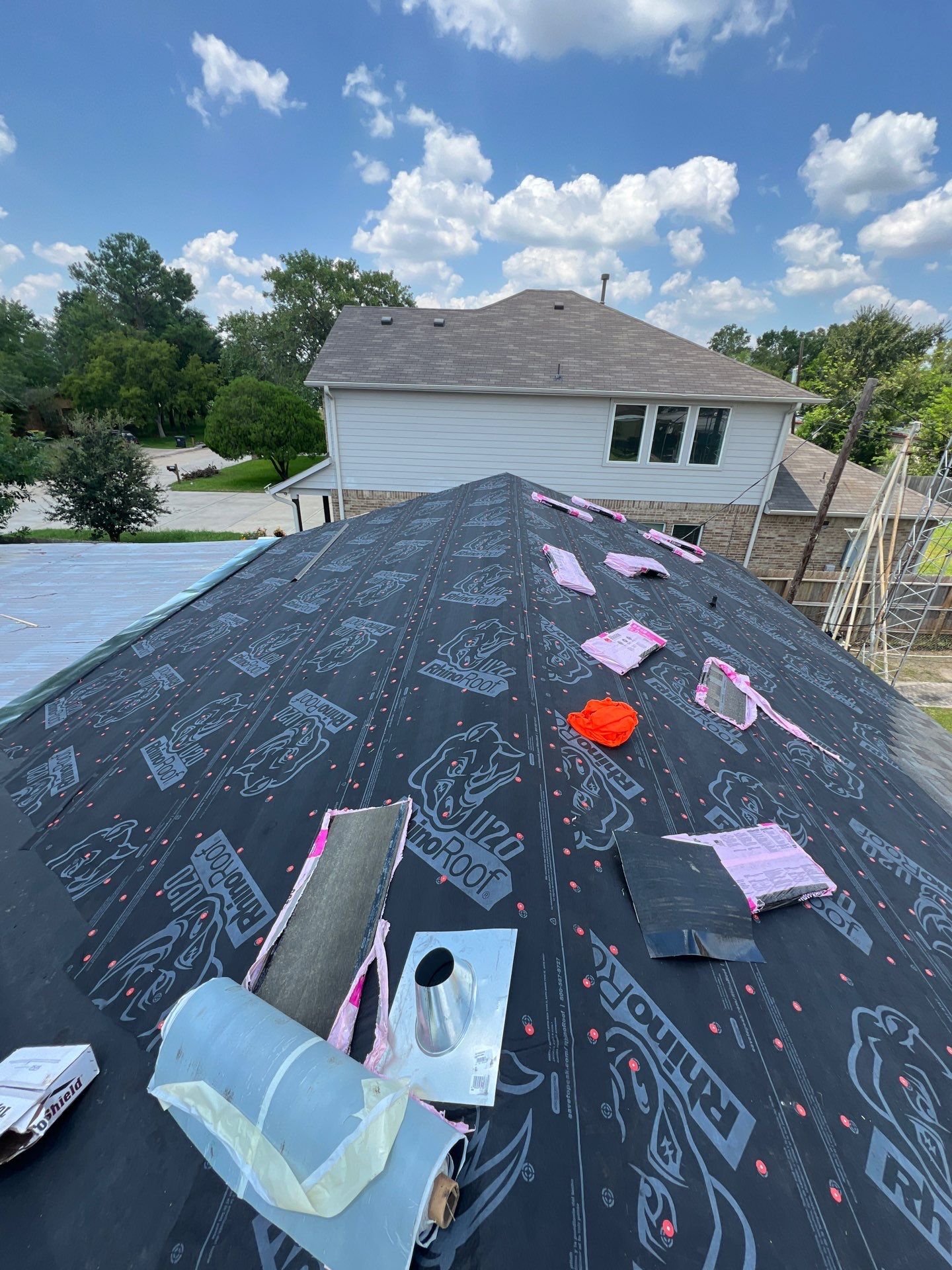 Residential Roofing Installation using Owen's Corning Duration (Lifetime) Shingles by Roof Repair Company