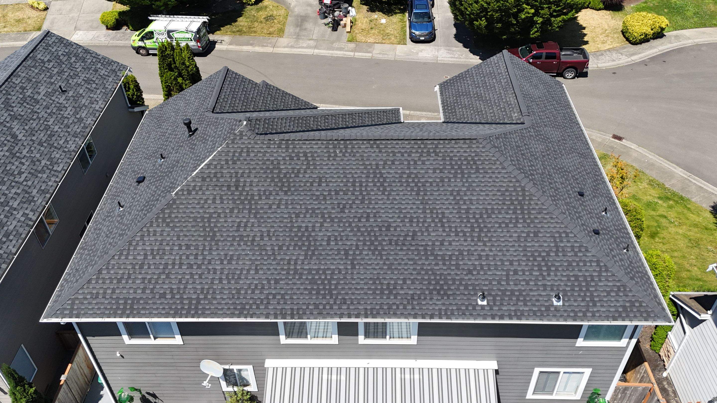 Residential Roofing Installation using GAF UHDZ Shingles by Roofing Formula LLC