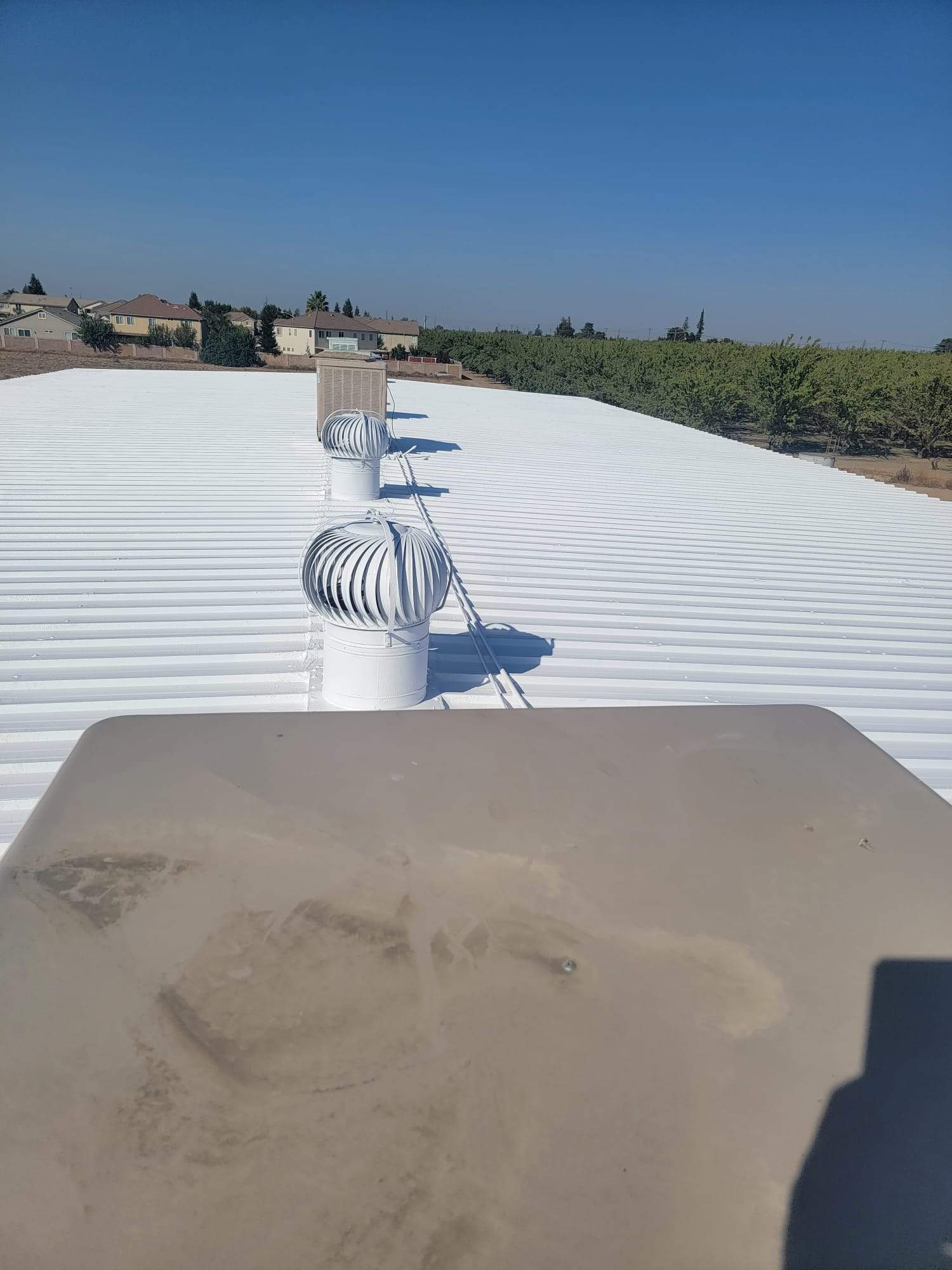 MR Roofing system using Conklin Benchmark/PUMA XL fabric and coating by Straight Edge Roofing Inc