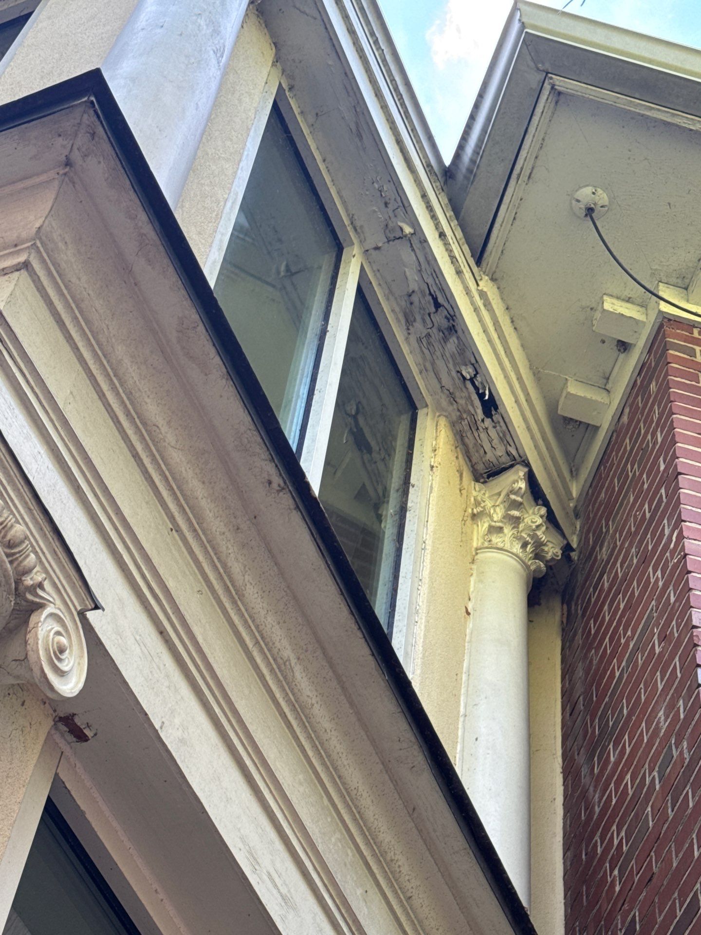 Architectural Column Restoration and Exterior Painting in Oxford by PGP Surface Solutions, LLC