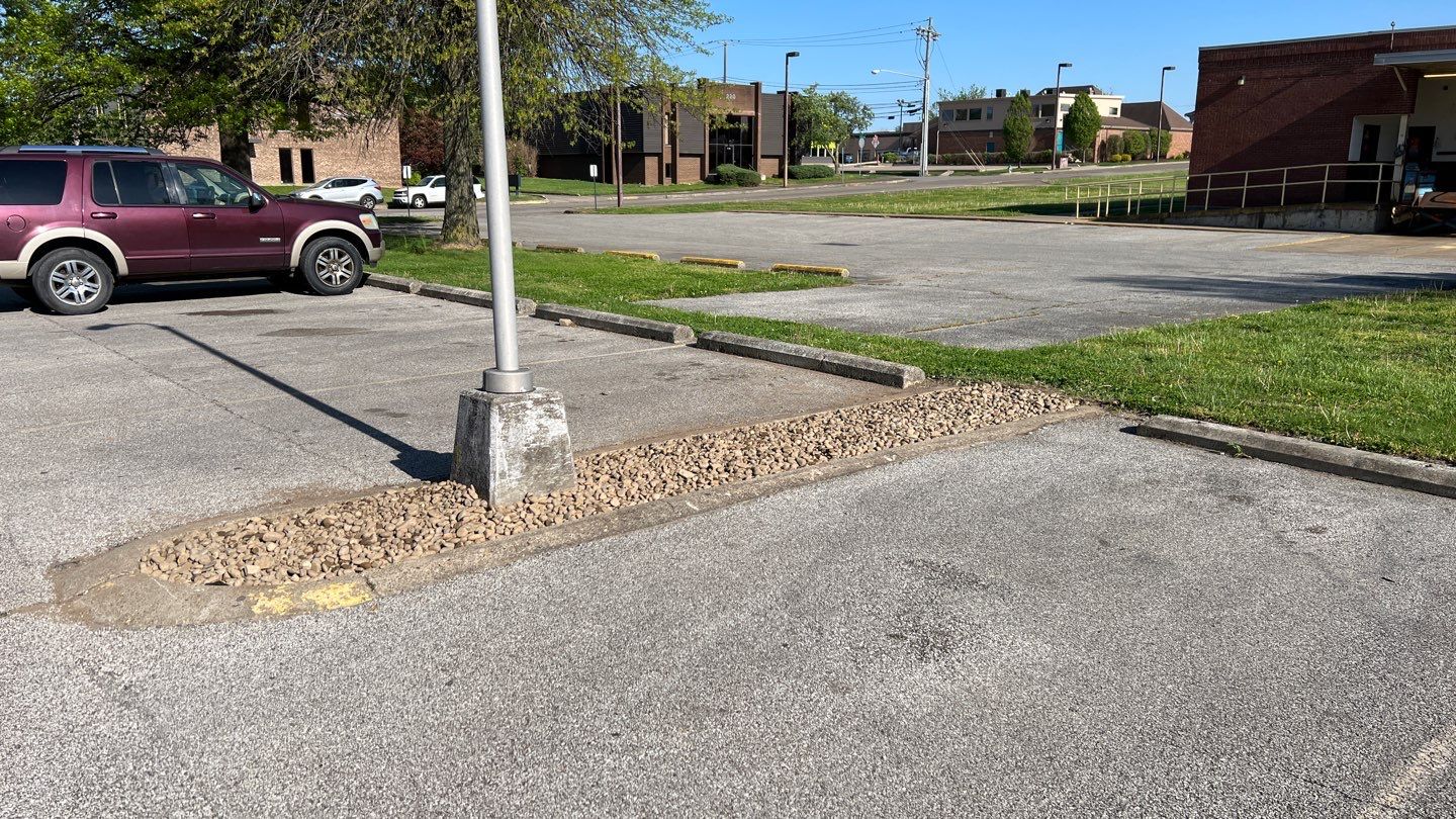 River rock installation using River Rock by GrassBusters, Inc.