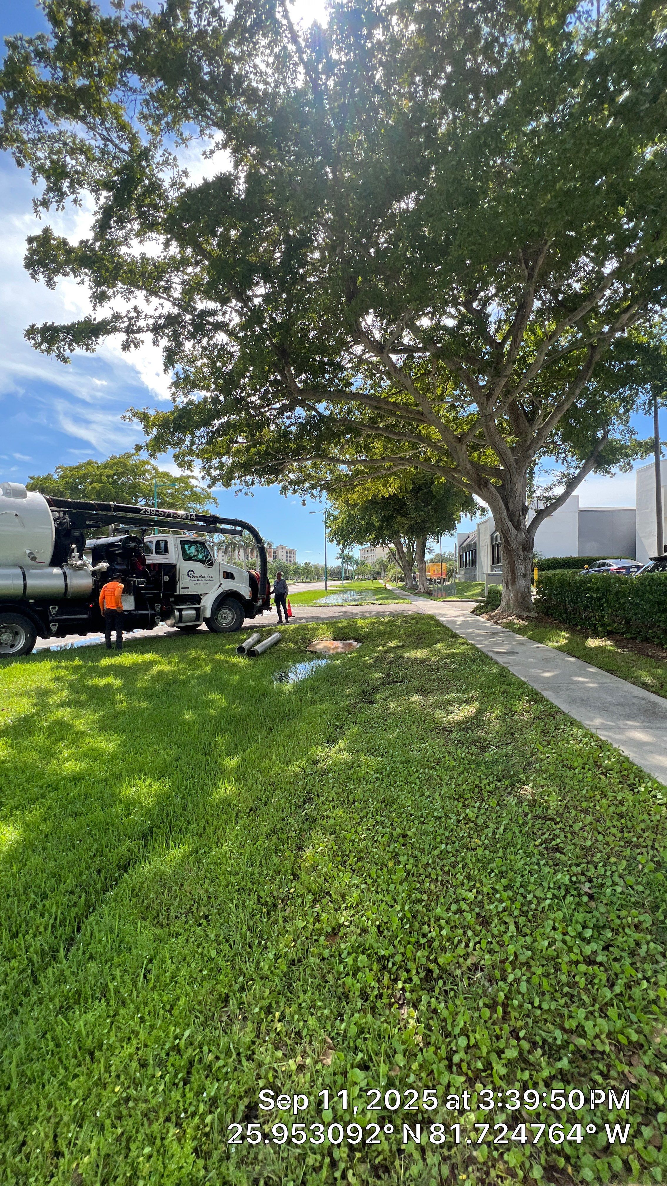 Culvert Cleaning at Bank of America on Marco by Don Mar, Inc. Storm Water Solutions