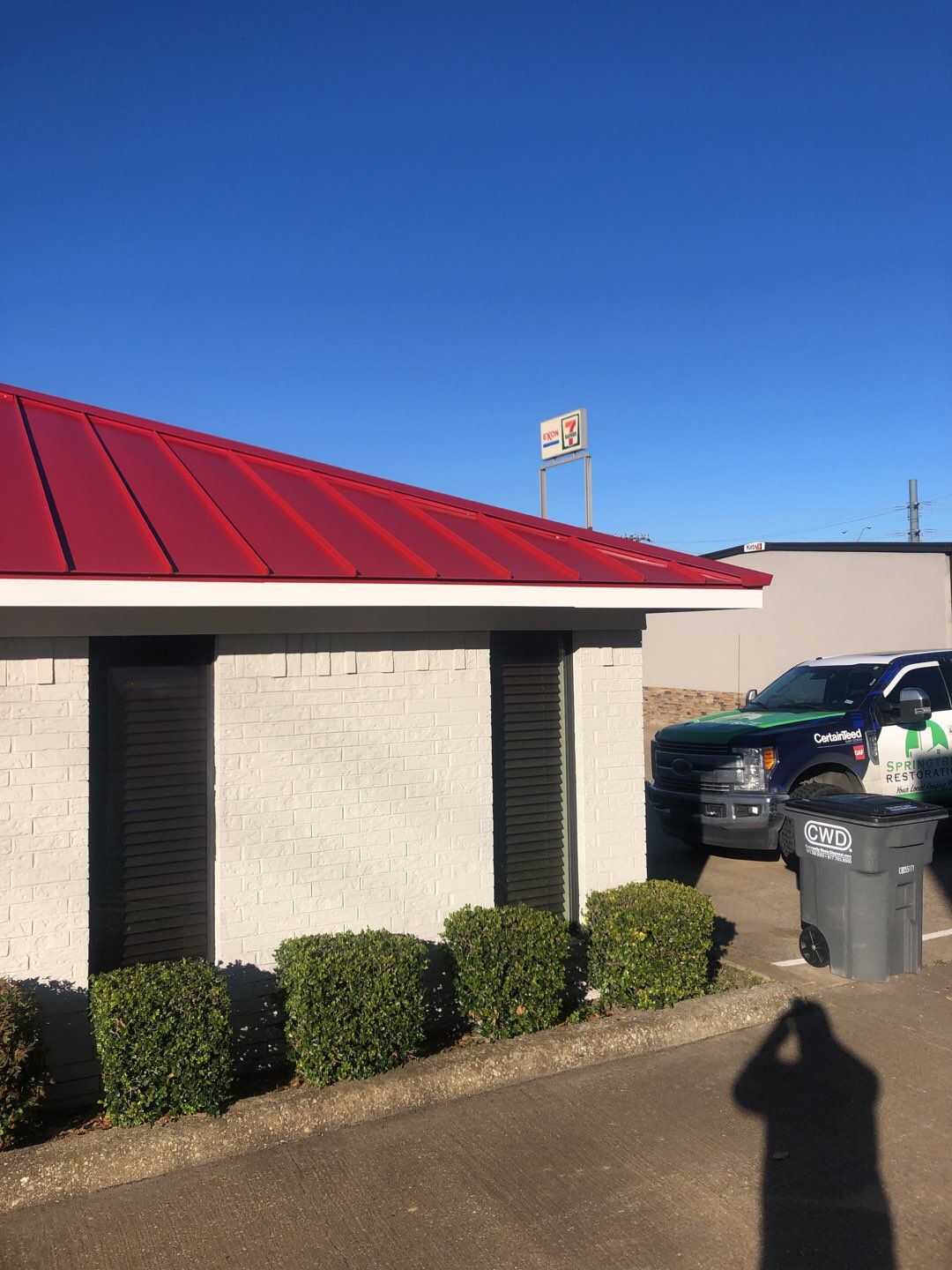 Commercial metal roof by Springtree Restoration 
