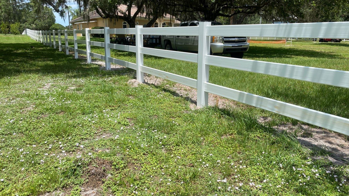 Bradenton, FL 4ft. Tall 3-Rail Ranch Rail and 4ft. Tall 3-Rail Black Aluminum Fence by Asap fence and gates, LLC