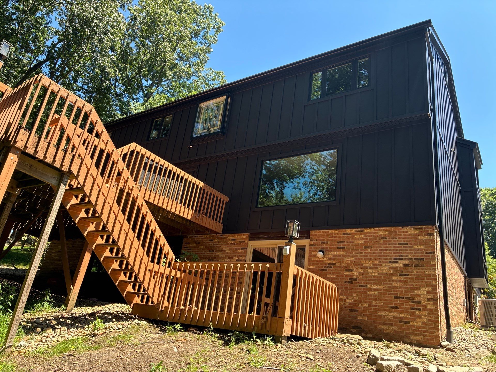 James Hardie Board and Batten Midnight Black Renovation in Wexford by Ideal Siding Pittsburgh