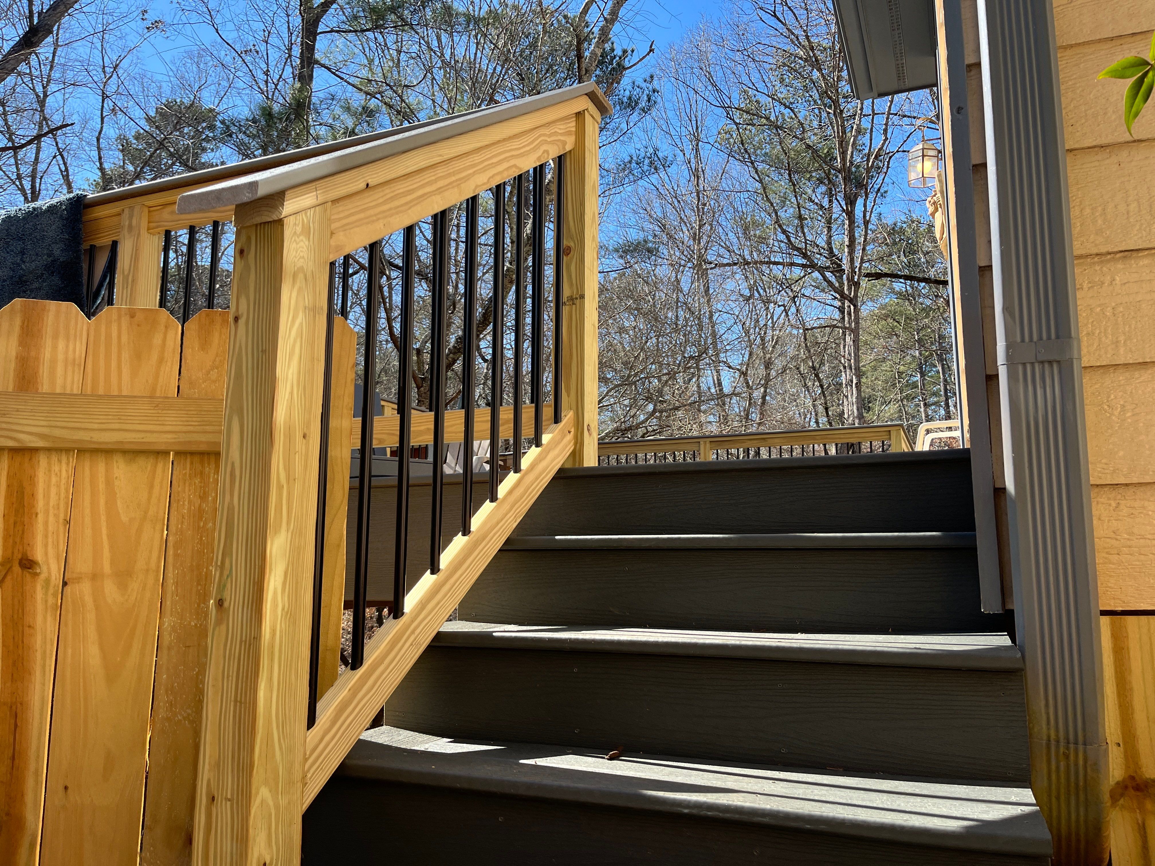 Trex Deck Build with Hybrid Railing in Lilburn, GA by Nelson Exteriors 