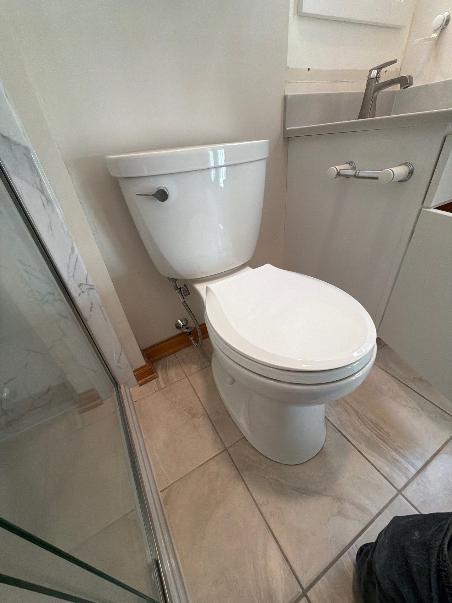 Phase II: Santorini White & Feather Onyx by Rome Bath Remodeling