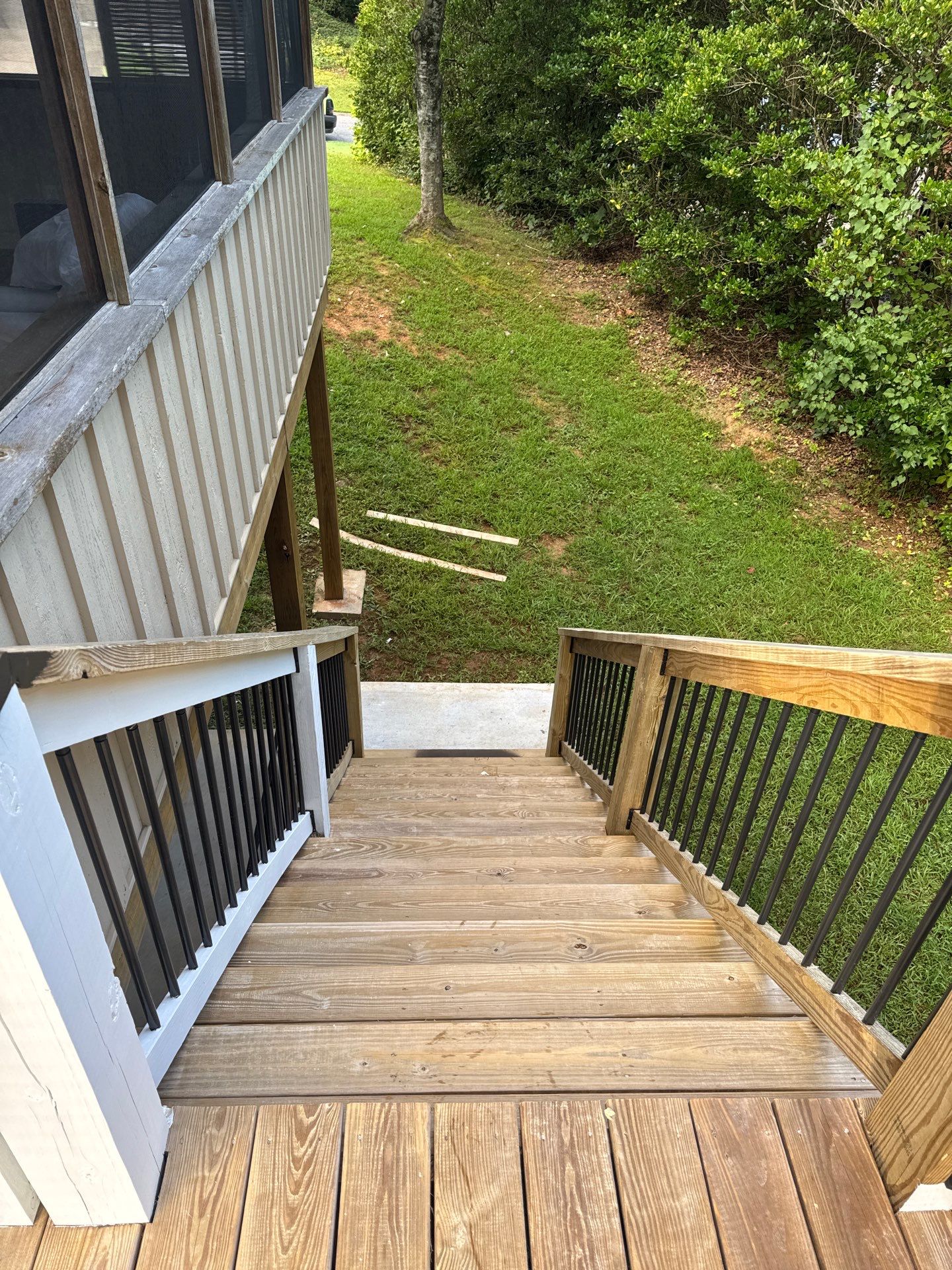 Modern Deck and Staircase Refinishing in Acworth, Georgia by Swift Home Renovations