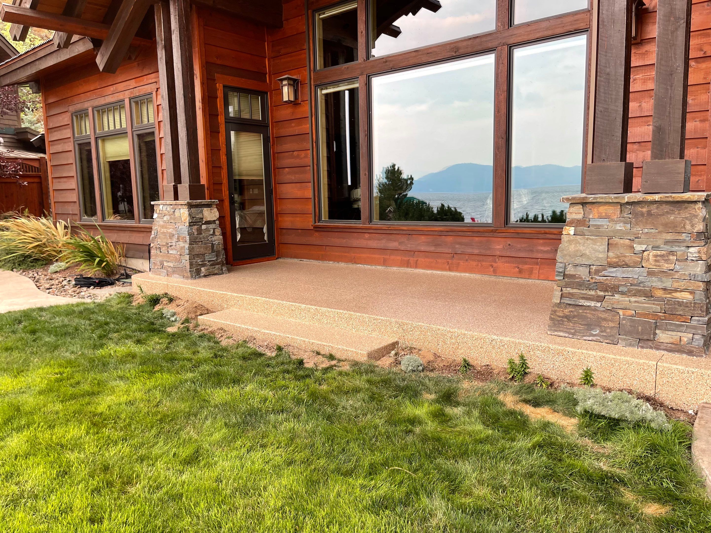 Patio and Walkway using Pecan and the Penntek Evolution Flooring System by Croc Coatings, LLC