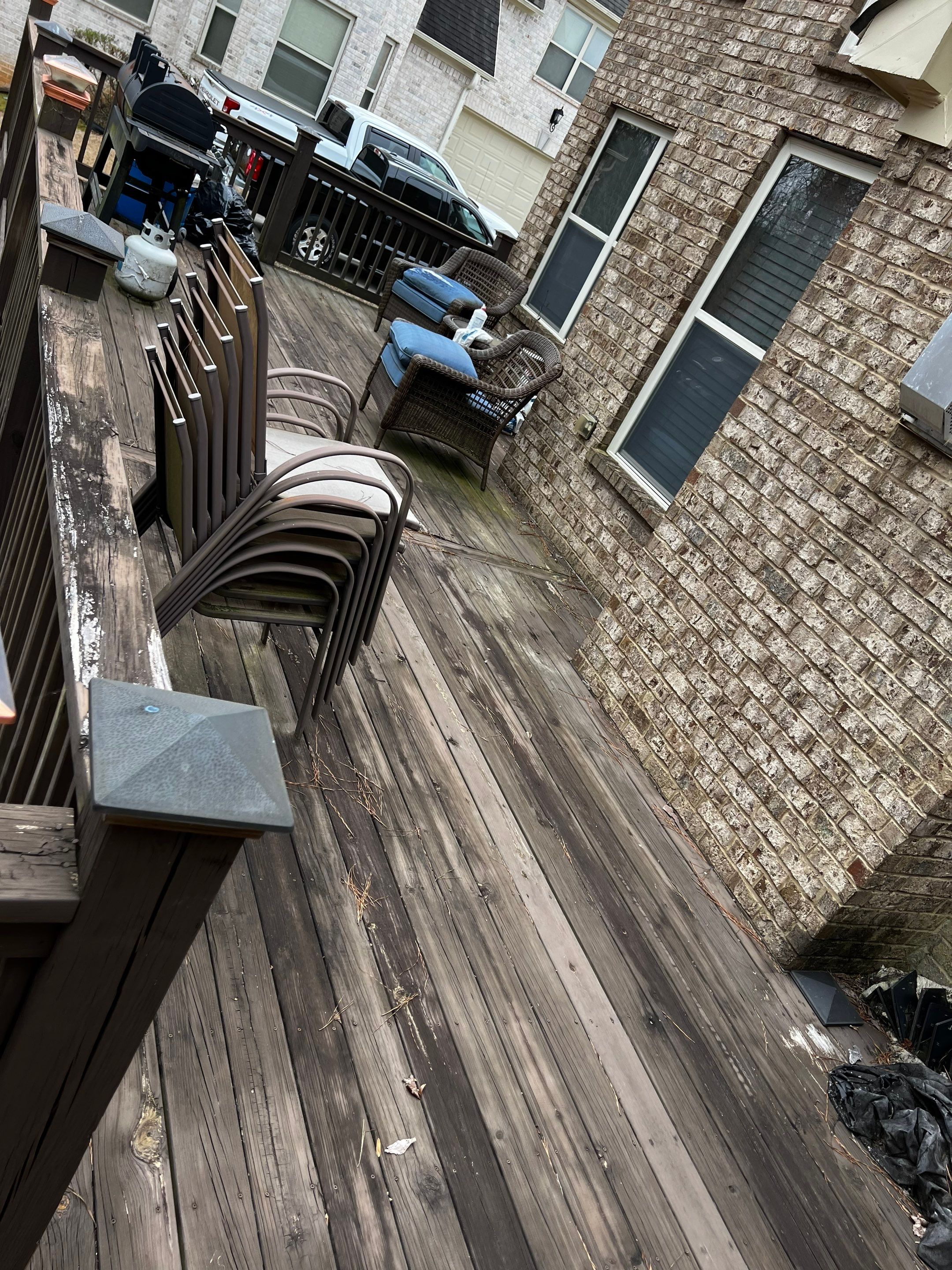 Elevated Pressure-Treated Wood Deck and Staircase in Hampton by Swift Home Renovations