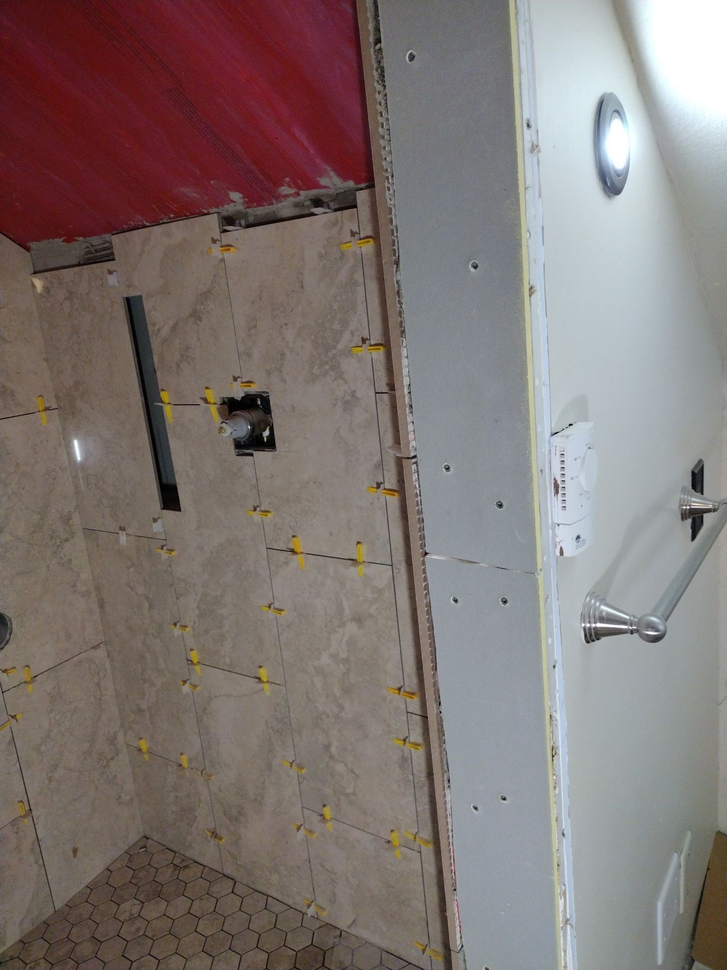 Shower Remodel & Ceiling Restoration – Correcting Water Damage and Rebuilding Right by Johnny Five Construction 