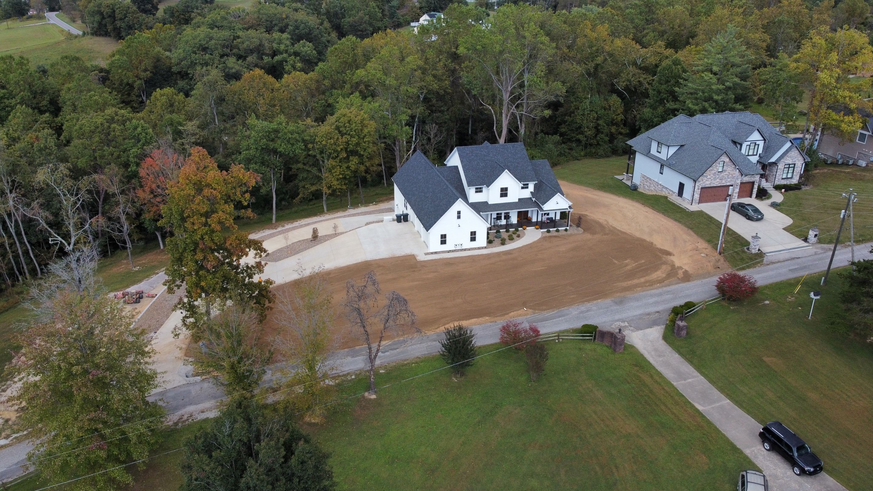 Sod Installation using Fescue Sod by GrassBusters, Inc.