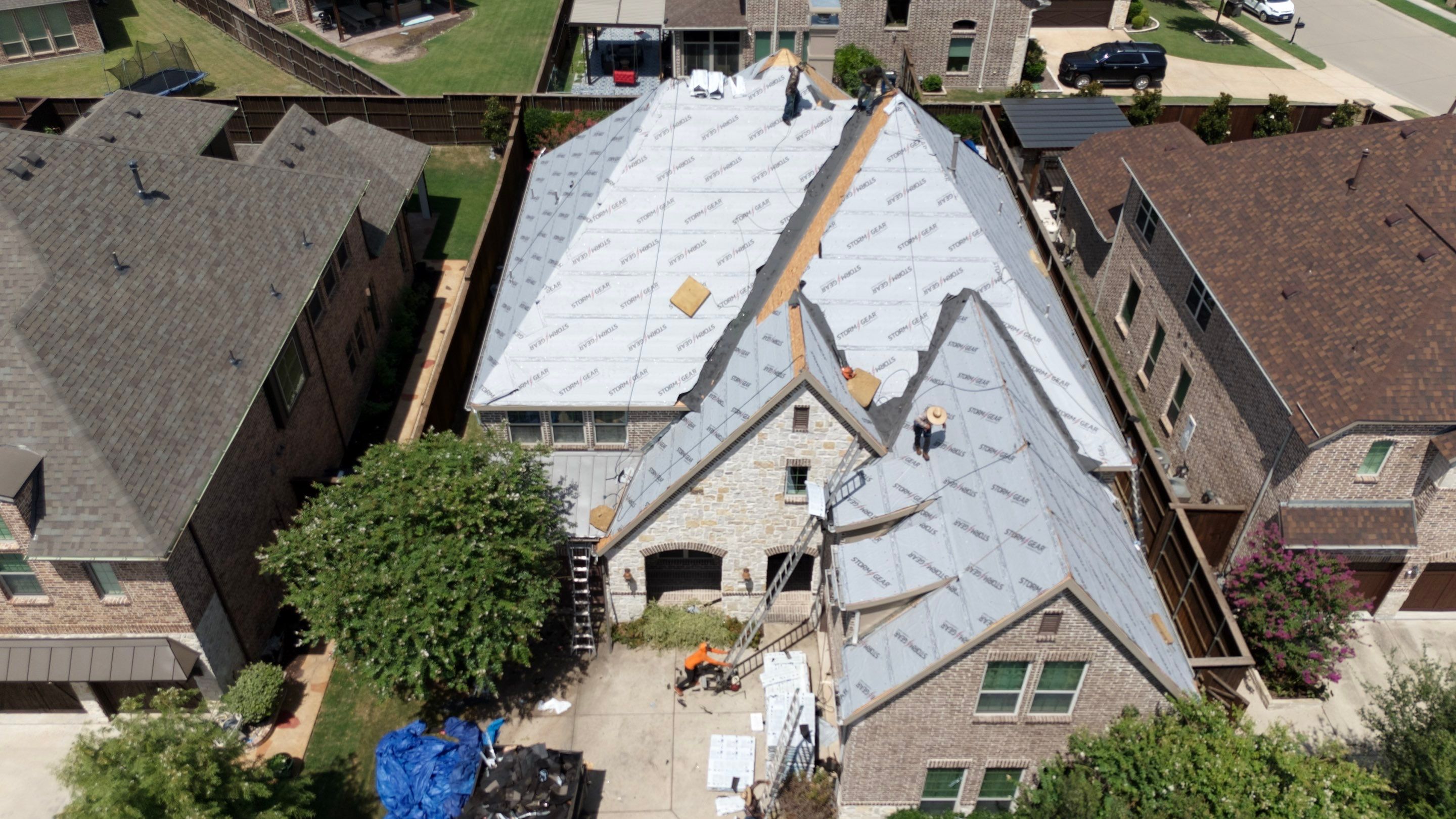 Residential Roofing Installation Using IKO Dynasty Shingles by Becker Roofing and Exteriors