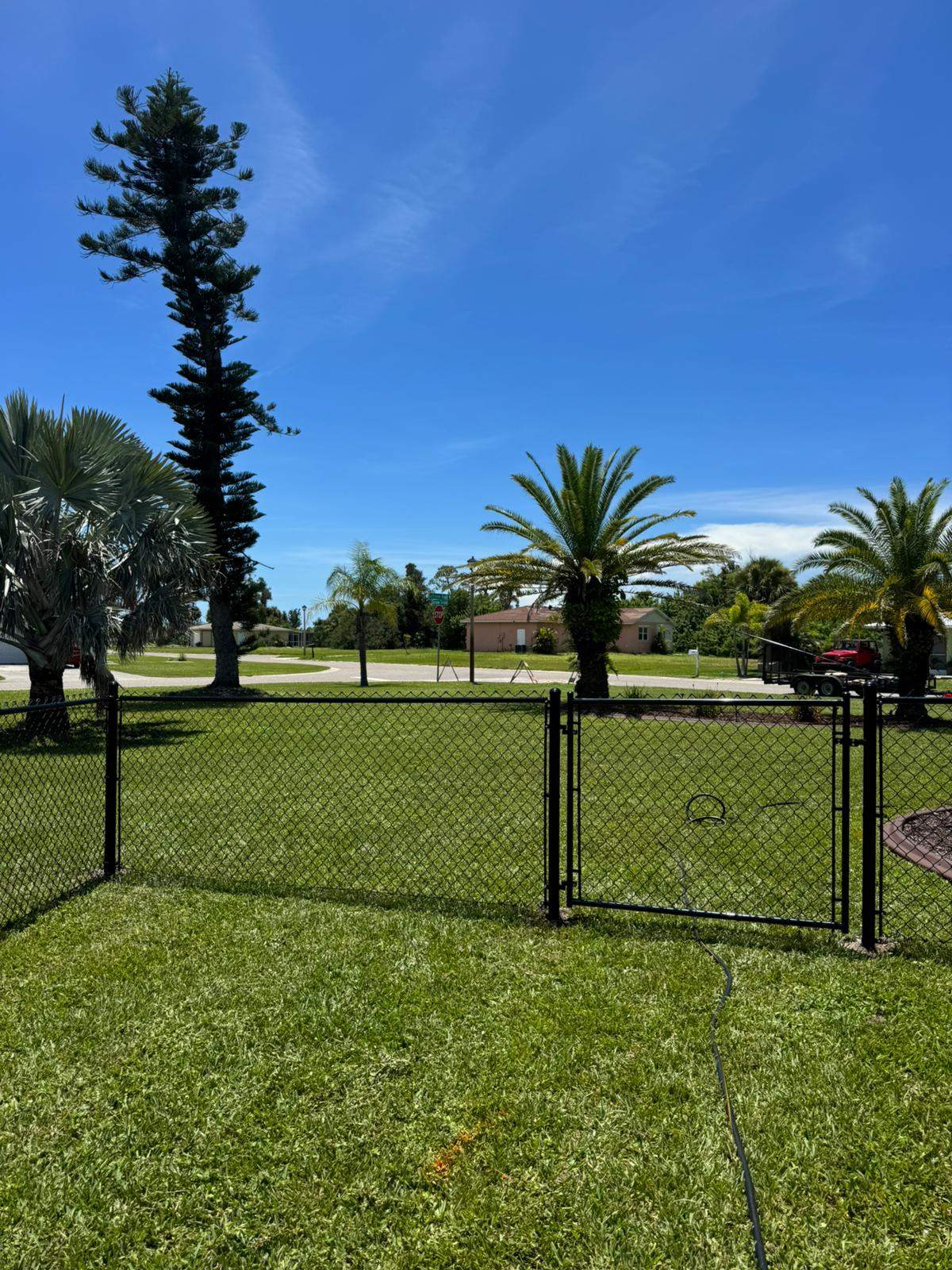 Black Chain Link Fence and Gate Installation in Rotonda West by True Fence LLC