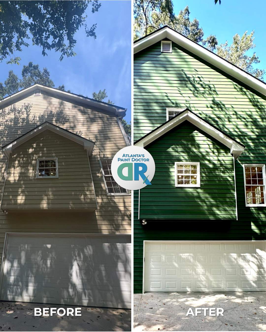 From Faded Beige to Bright Green by Atlanta's Paint Doctor