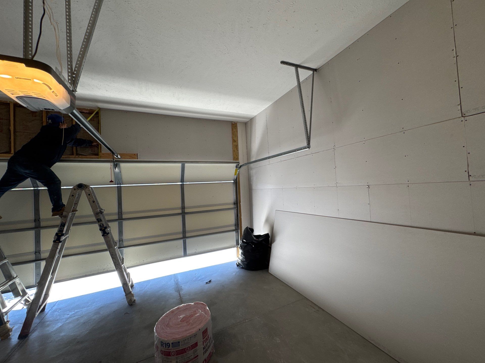 Residential Garage Insulation and Sheetrock Installation – Omaha, NE Project by Crows Roofing LLC