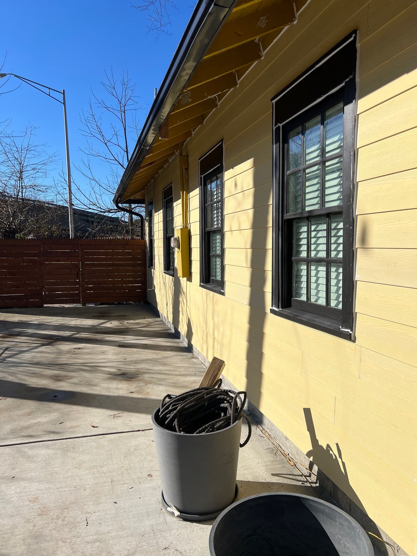 Cedar Tongue & Groove Porch Ceiling Installation Plus James Hardie Siding Replacement by Nelson Exteriors 