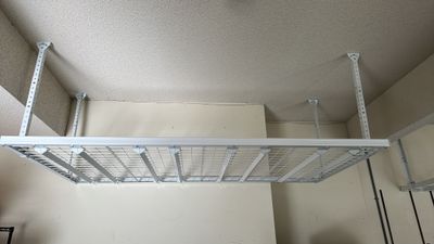 Jeff K. upgraded his garage with these overhead racks
