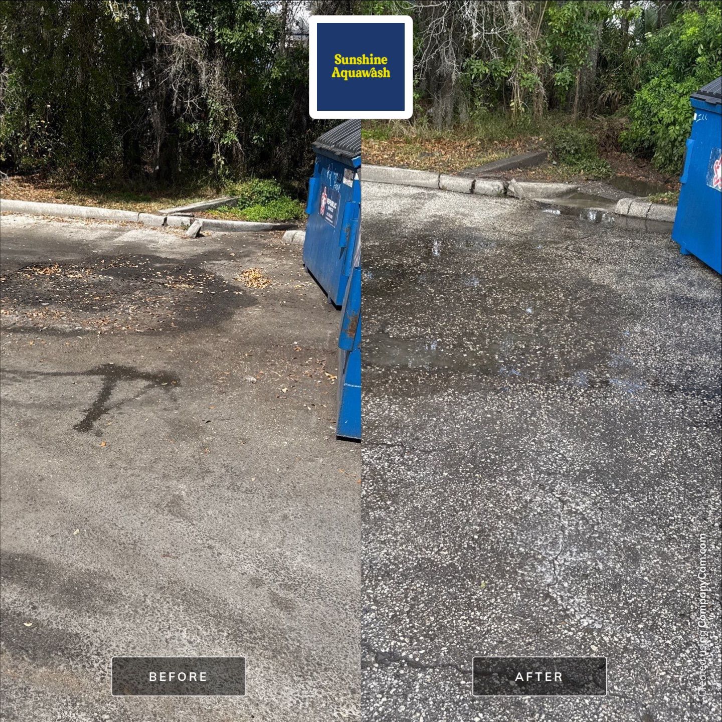 Commercial Loading Dock & Dumpster Area Cleaning Transformation by Sunshine AquaWash