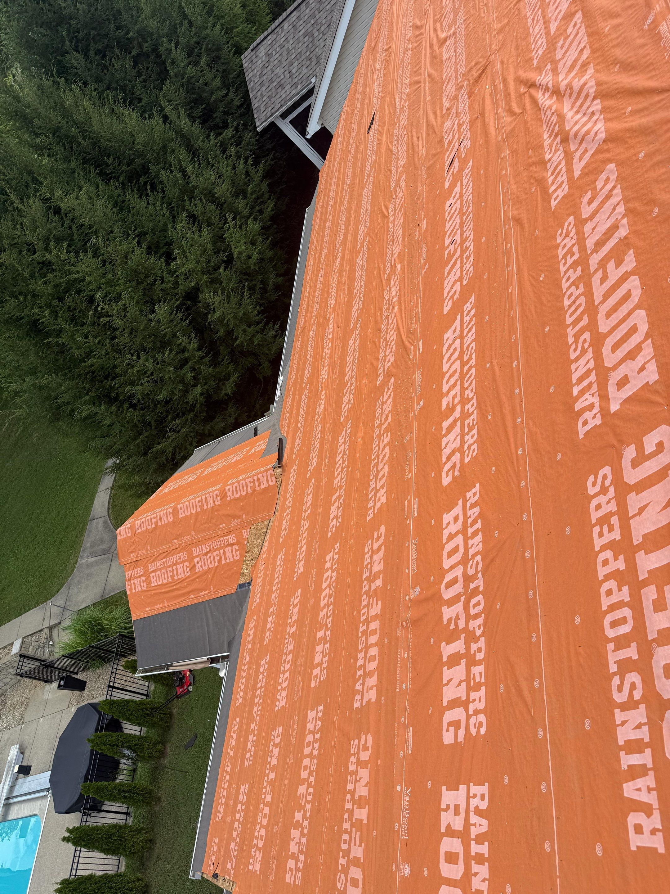 Residential Roofing Installation using Driftwood by Rainstoppers Roofing