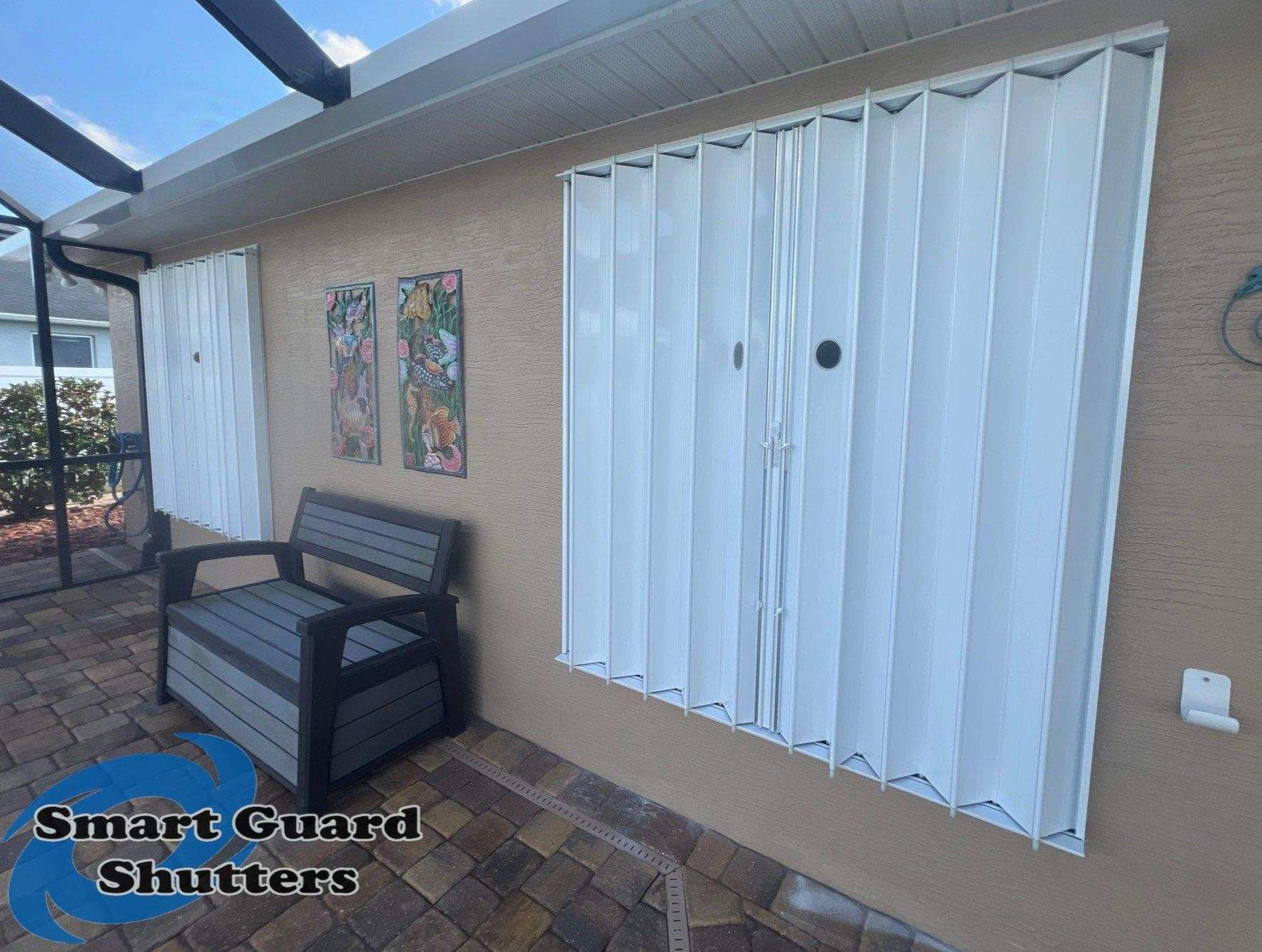 Hurricane Protection In White by Smart Guard Shutters