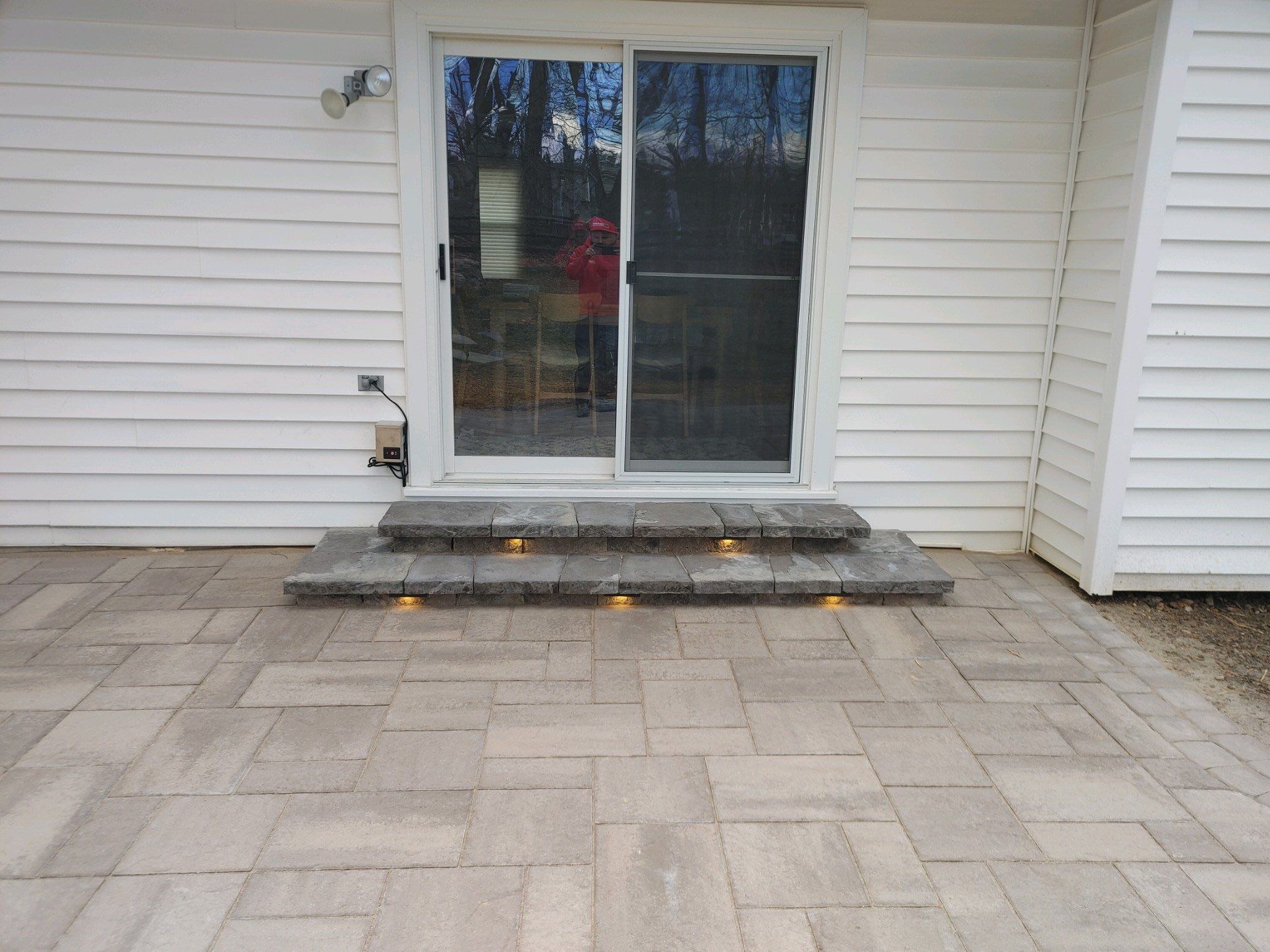 Backyard Transformation using Techo-Bloc Pavers by The Smet Companies, LLC