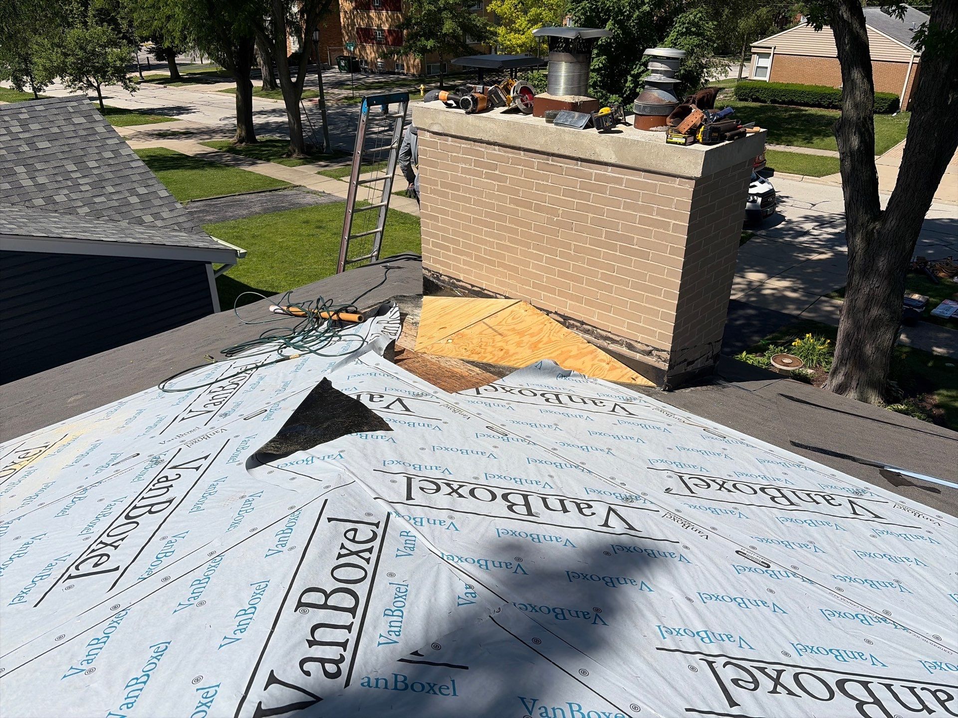 Full Architectural Shingle Roof Installation and Decking Repair in Lombard by Pro Home Services Inc