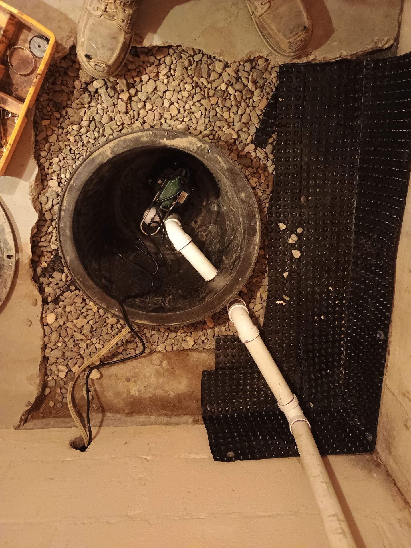Sump Basin & Discharge Completion in St. Paul, MN by Waterproofing Northeast