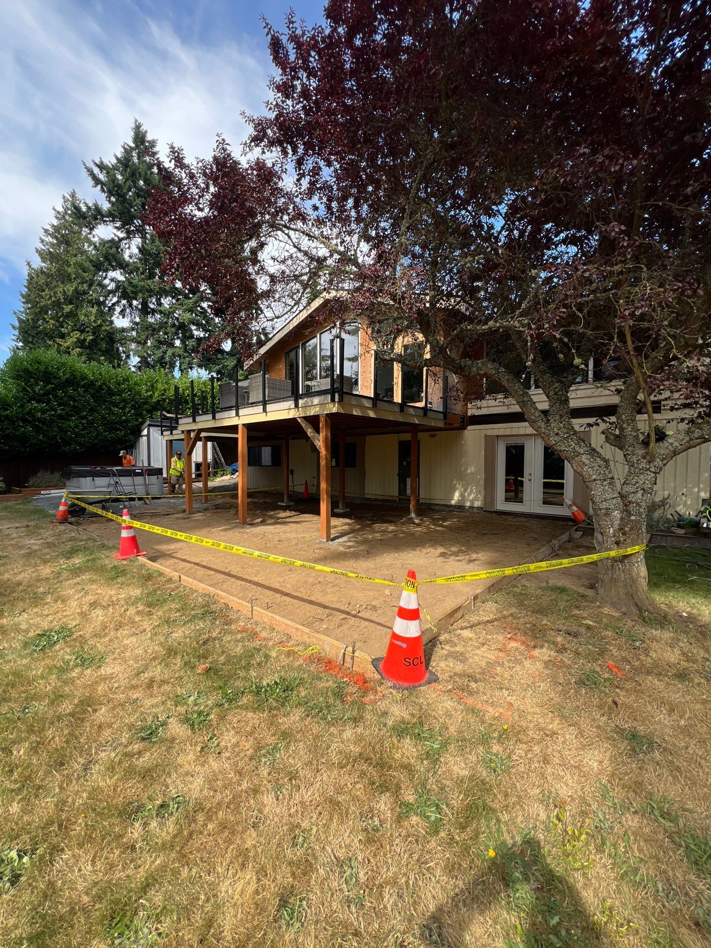 Concrete Back Patio Renovation | Edmonds  by Jireh Asphalt & Concrete Inc 