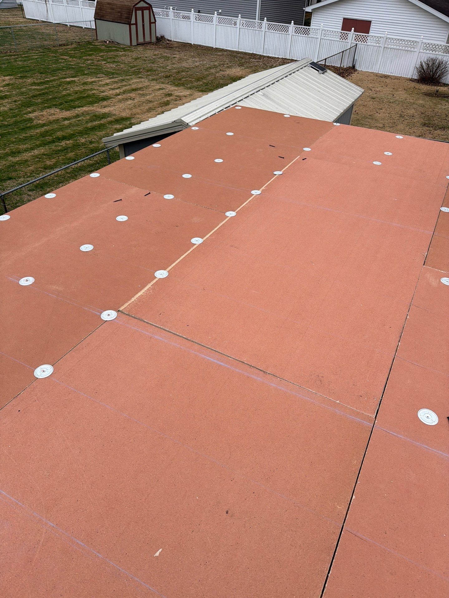 Residential Roofing Installation using EPDM and GAF Timberline HDZ Hickory by Rainstoppers Roofing