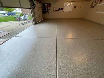 Garage Transformation using Pebble Beach and Front Porch using Greystone
