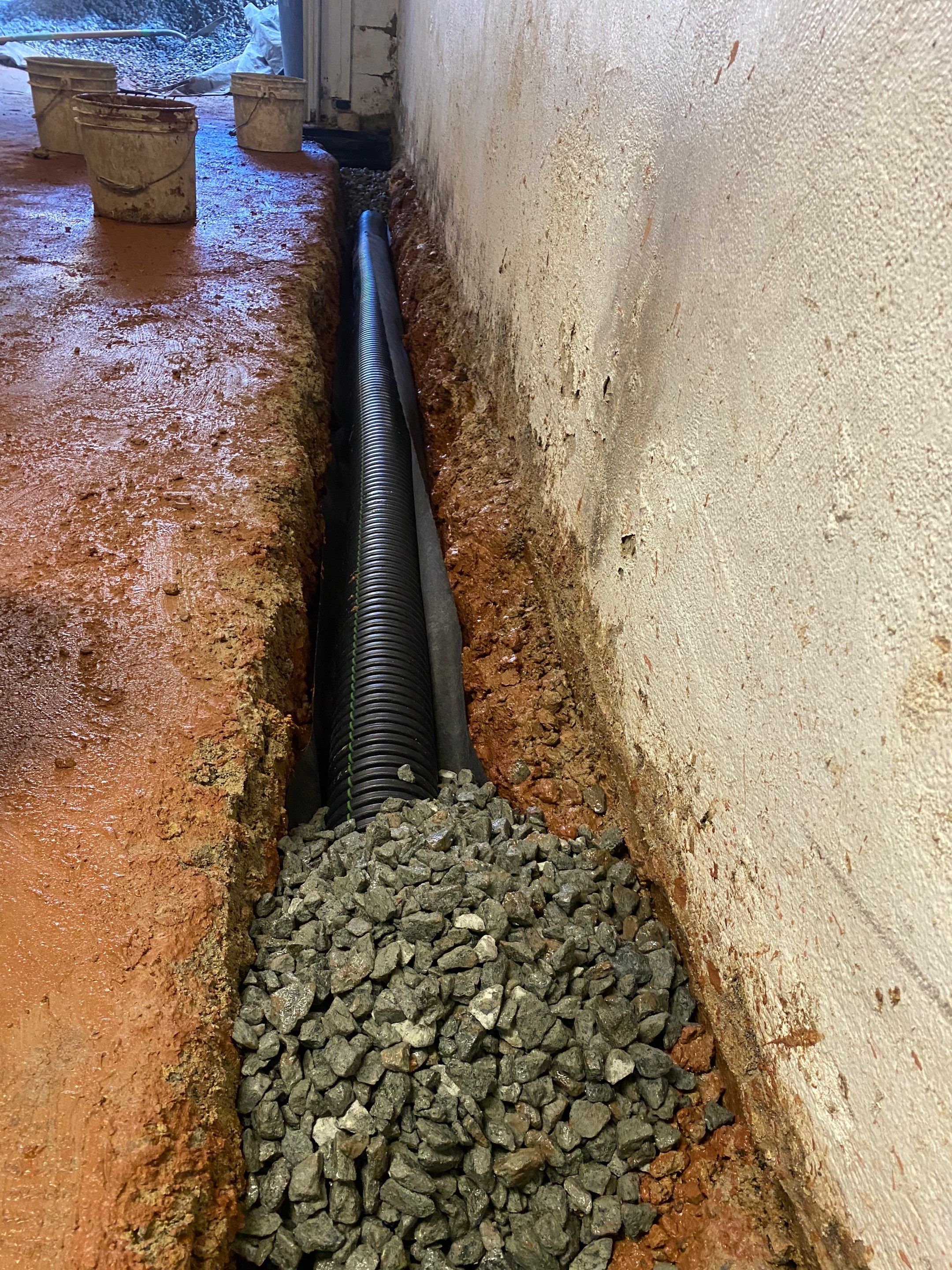 Interior French Drain Job in Bayonne, NJ by Pure Service Pro, LLC 