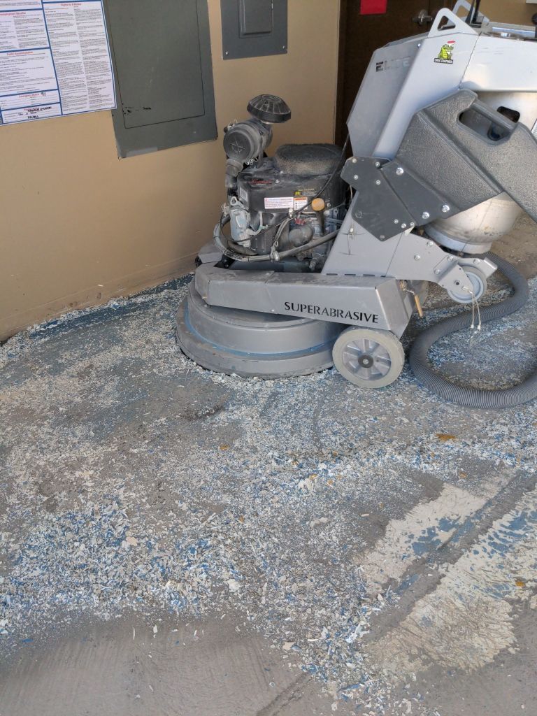 Commercial Floor Transformation using Penntek Shop Floor System by Croc Coatings, LLC