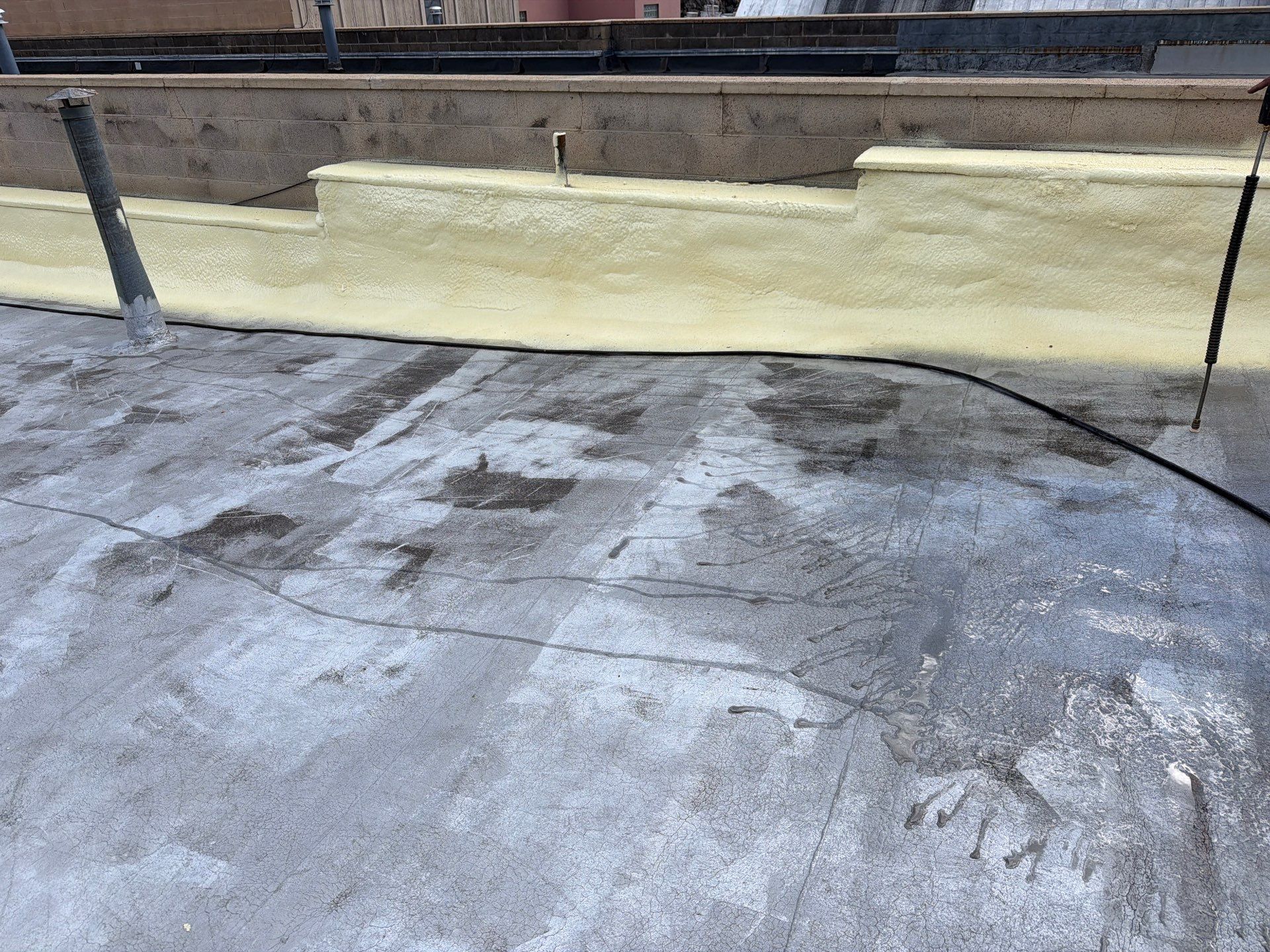 Estes Park "The Taffy Shop" Before & After Gaco Coating by Blue Peaks Roofing LLC
