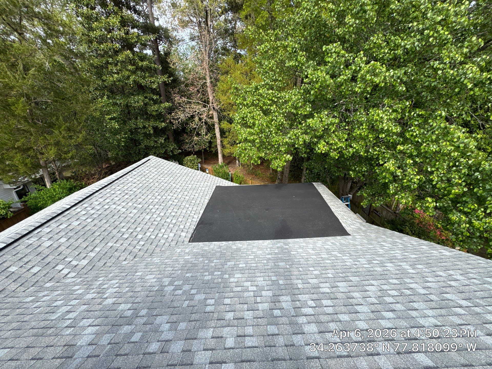 A 5-year-old roof that needed full replacement by North Carolina Roofs