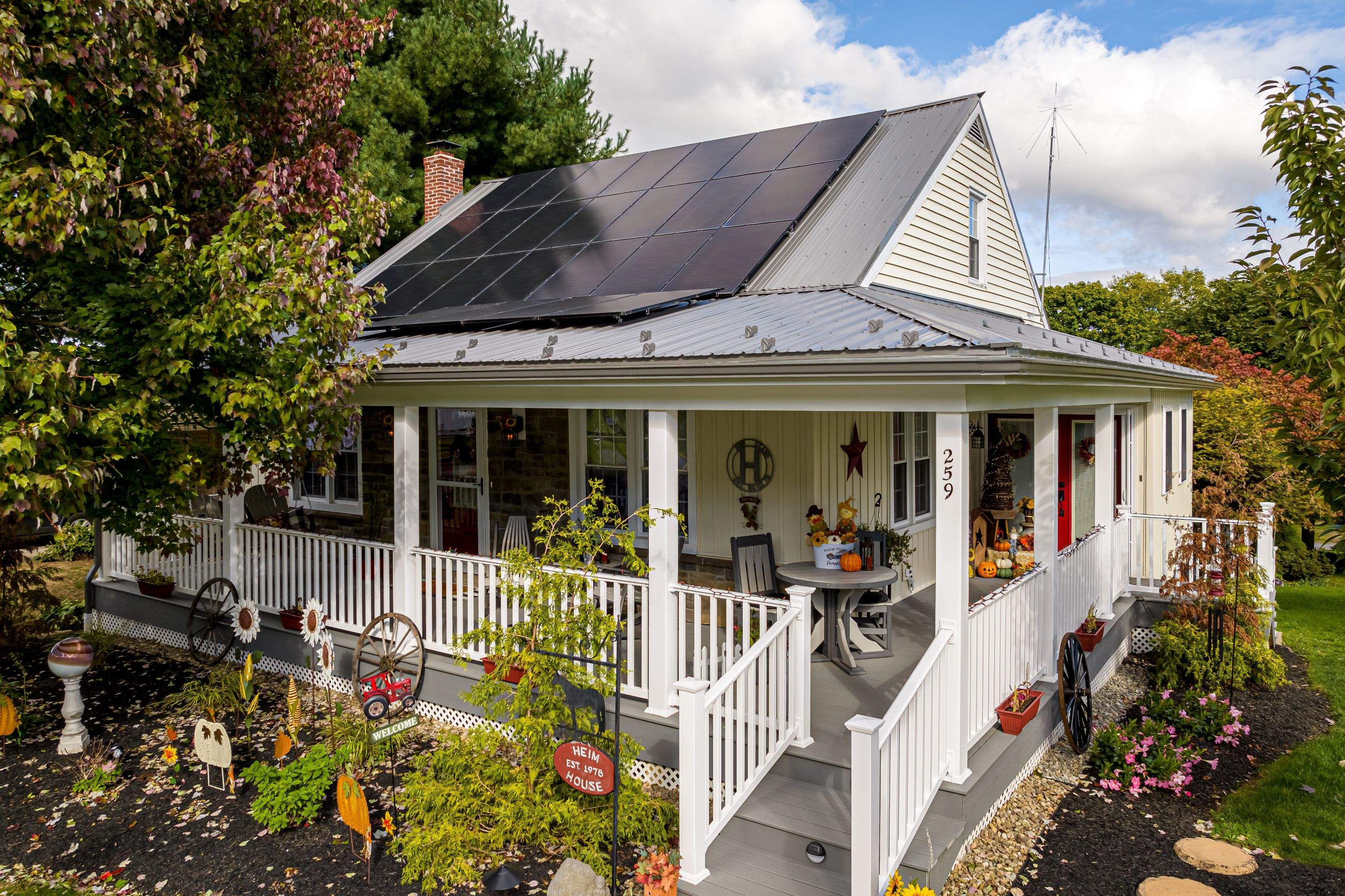 Metal Roof-pewter gray   New deck by Esh Builders