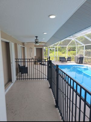 Aluminum Pool Screen Enclosure and Safety Fencing in Punta Gorda