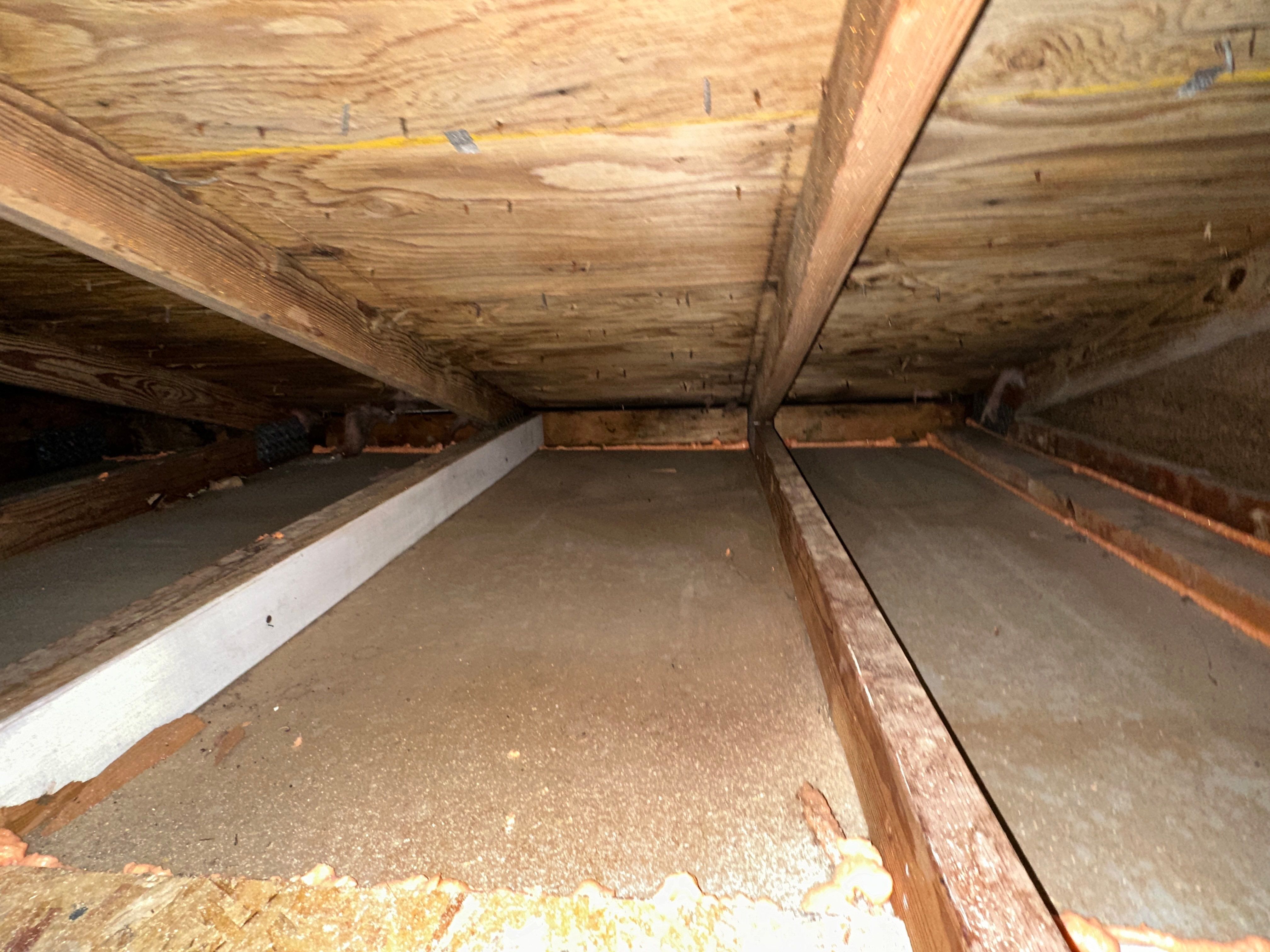 Mold remediation in attic of Pittsburgh, Pa home by Home Environment Solutions