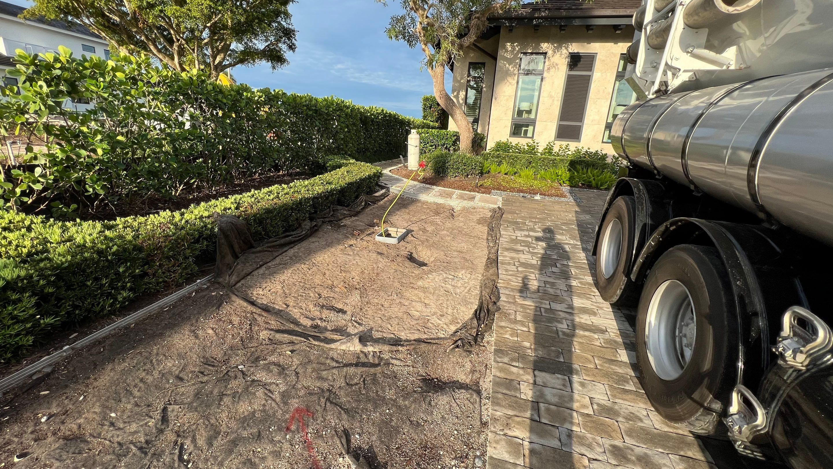 Residential Propane Tank Hydro Excavating by APS Power & Water