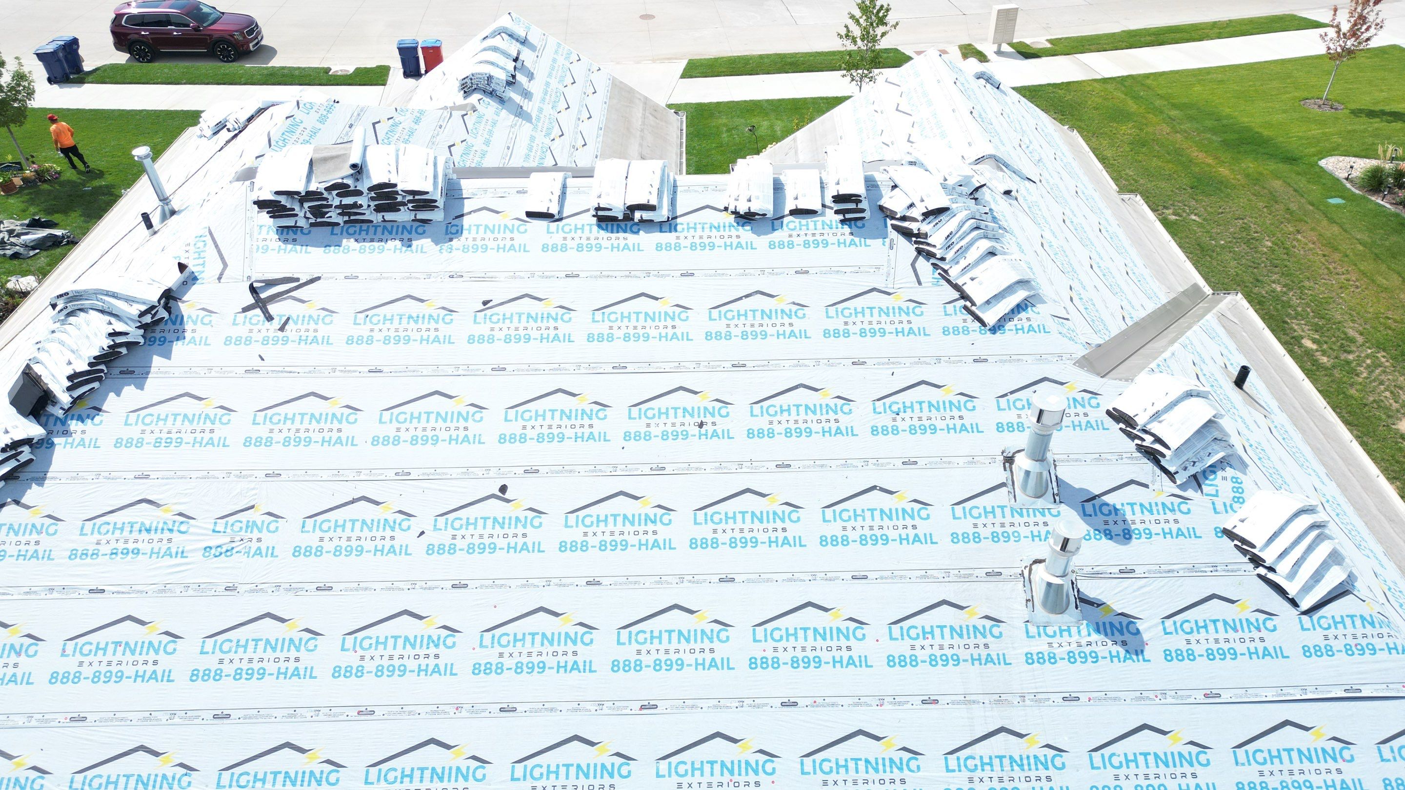 Residential Roofing Installation using IKO Nordic Cornerstone Impact Resistant Class 4 by Lightning Exteriors