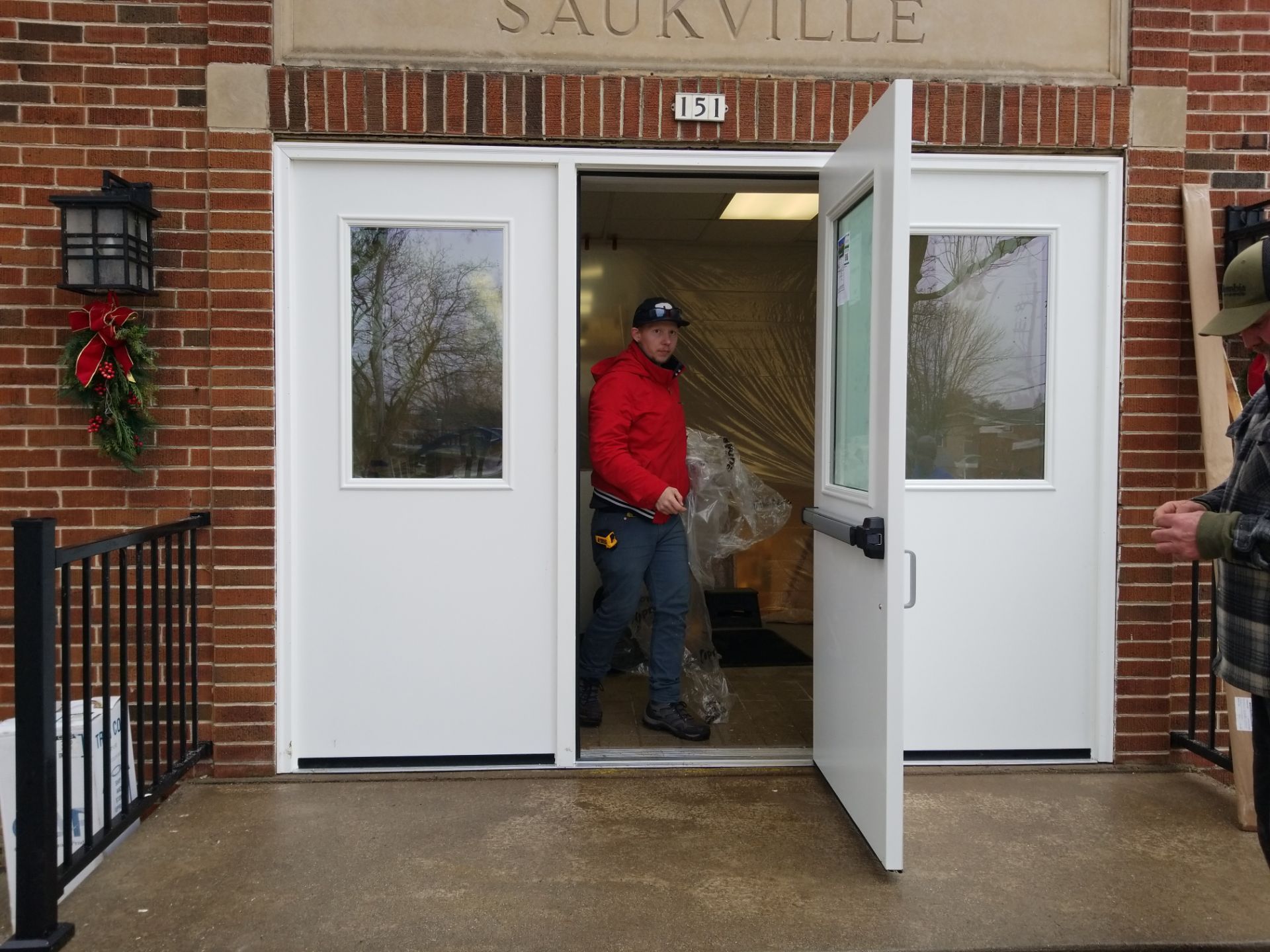 Commercial Entry Door Installation at Grafton Local Library by Stendahl Services
