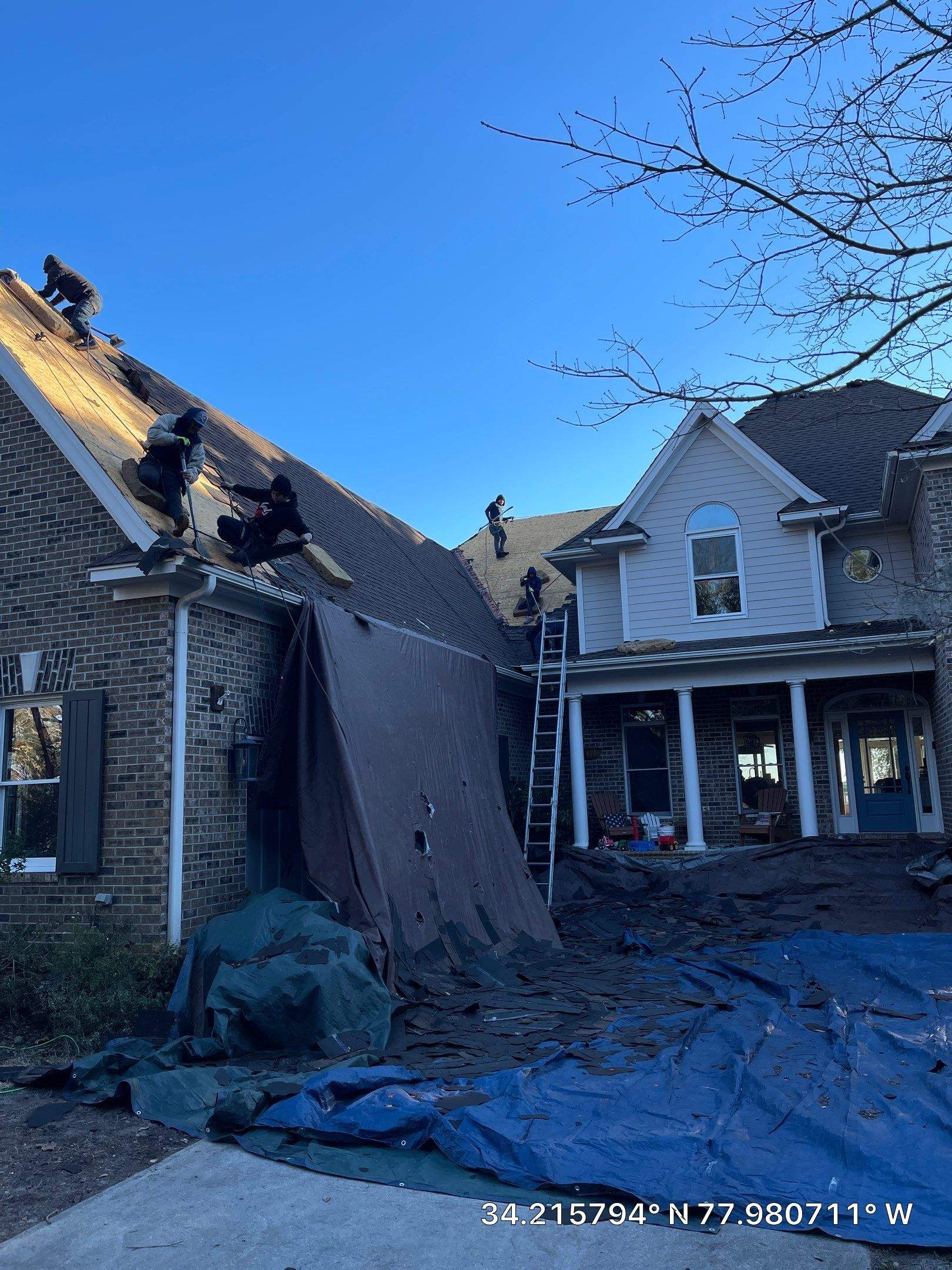 Insurance Claim Storm Damage Restoration with Skylight Replacement in Leland, NC by RGR Construction and Roofing, LLC