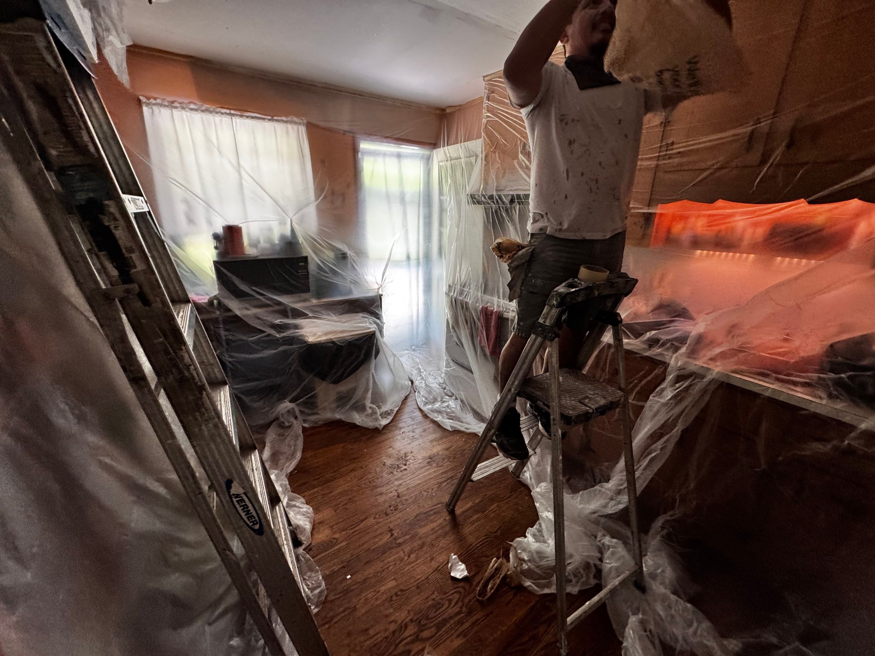 Townhome Ceiling Damage in Decatur, GA by PGP Surface Solutions, LLC