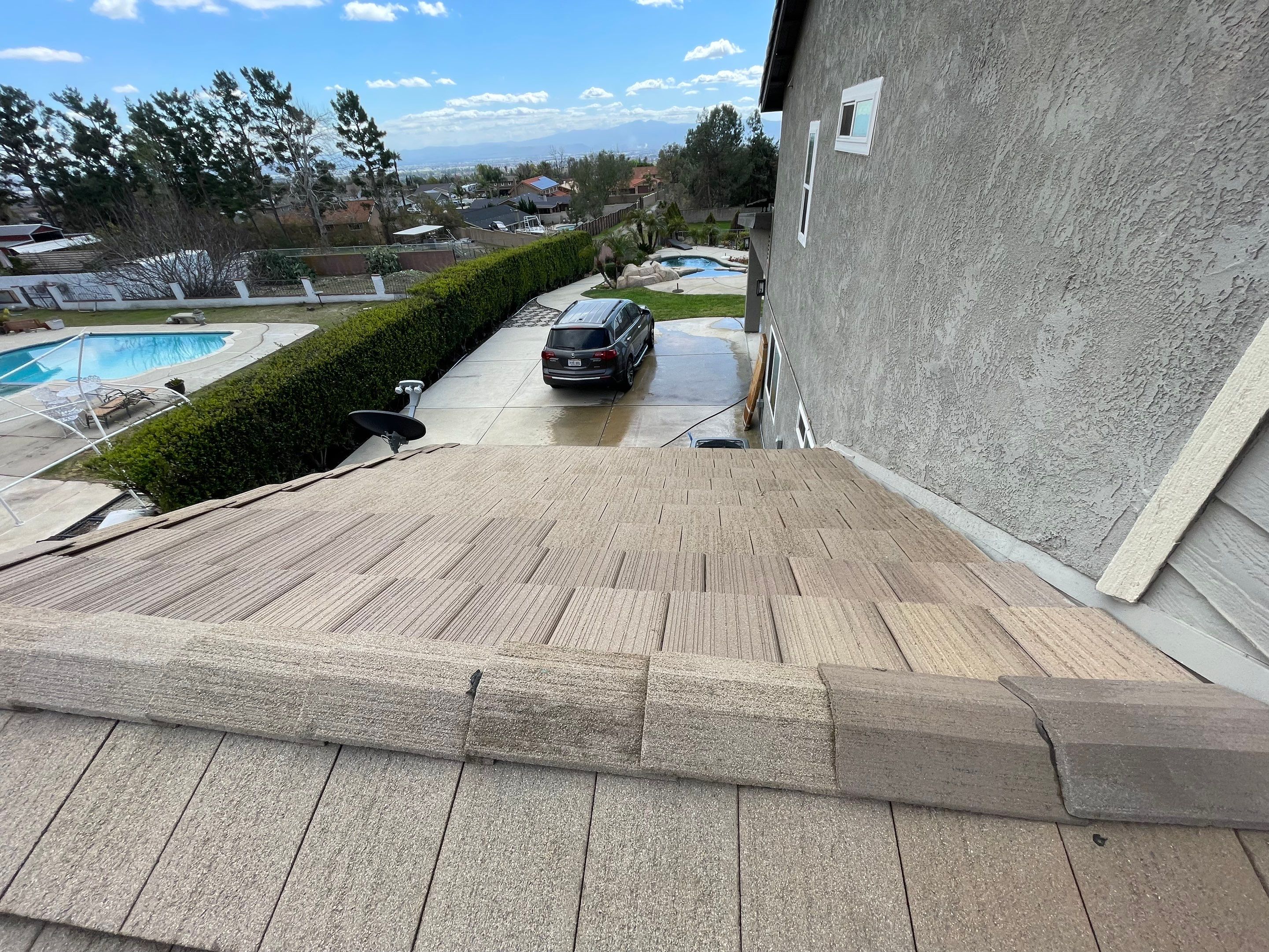Roof Washing in Rancho Cucamonga Ca by Palm Coast Solar Cleaning