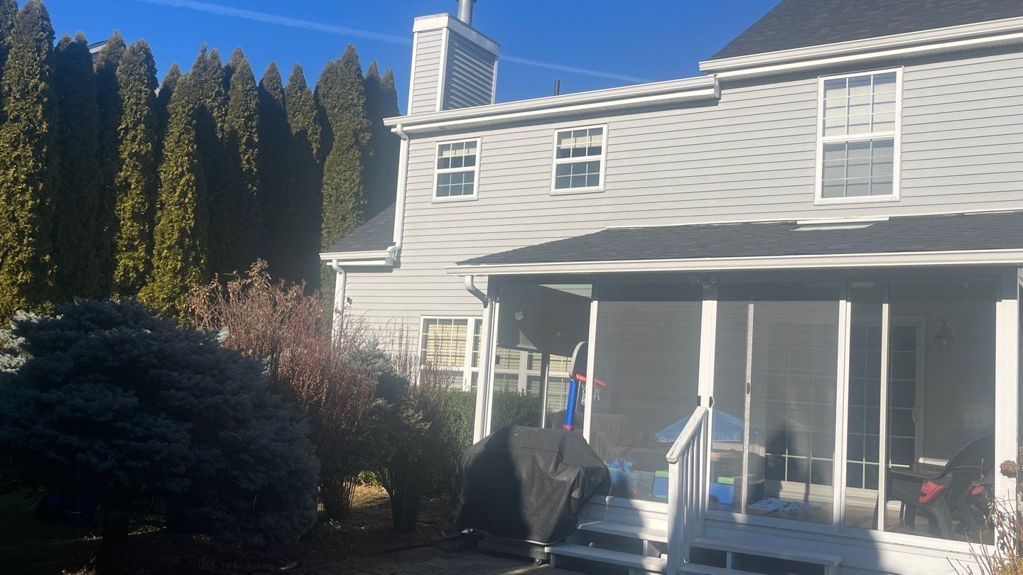 Gutter Installation using White gutters by A Plus Exterior